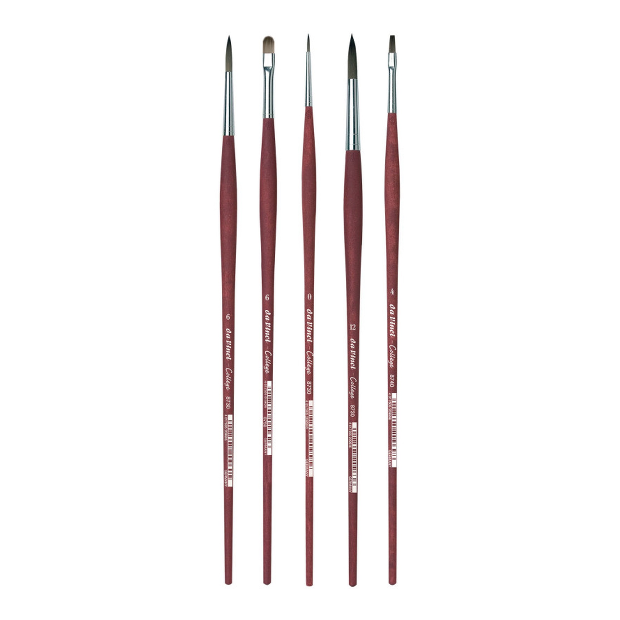 5-Piece Synthetic Brush Set for Oil and Acrylic Painting