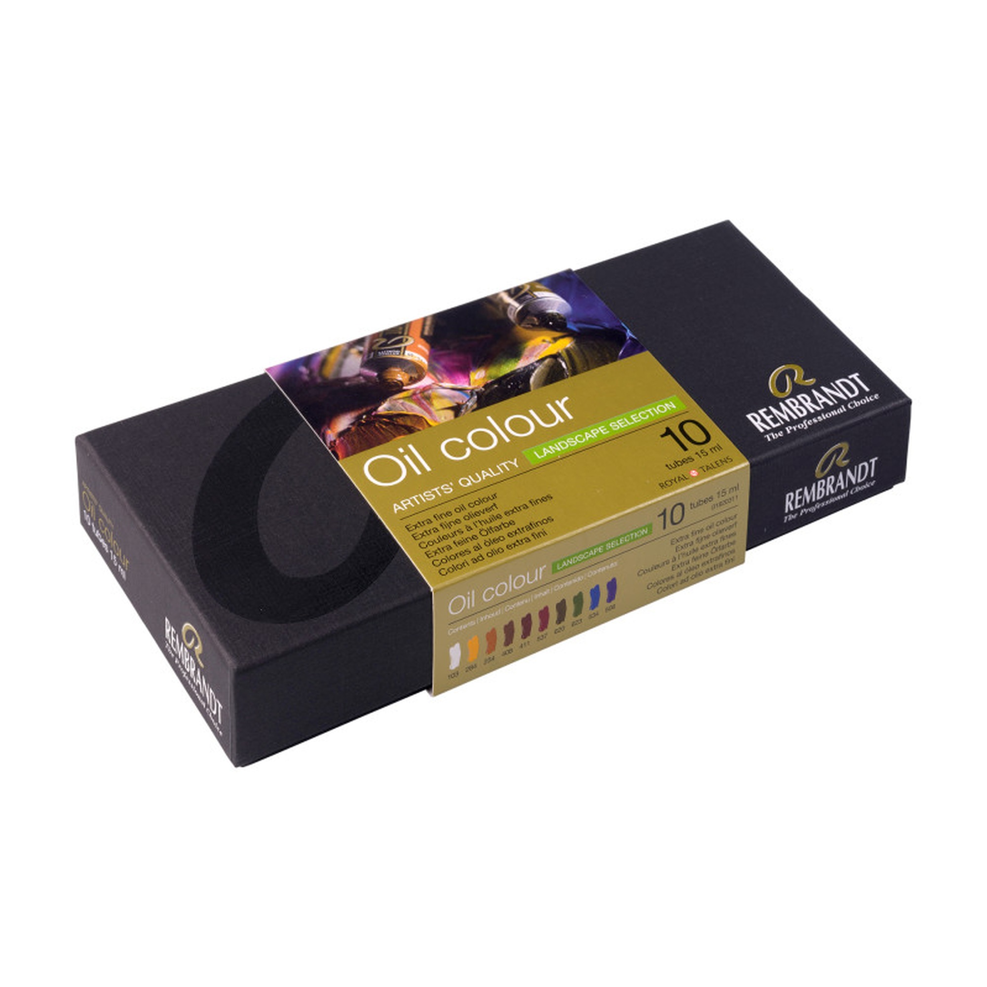 10-Color Landscape Oil Paint Tube Set
