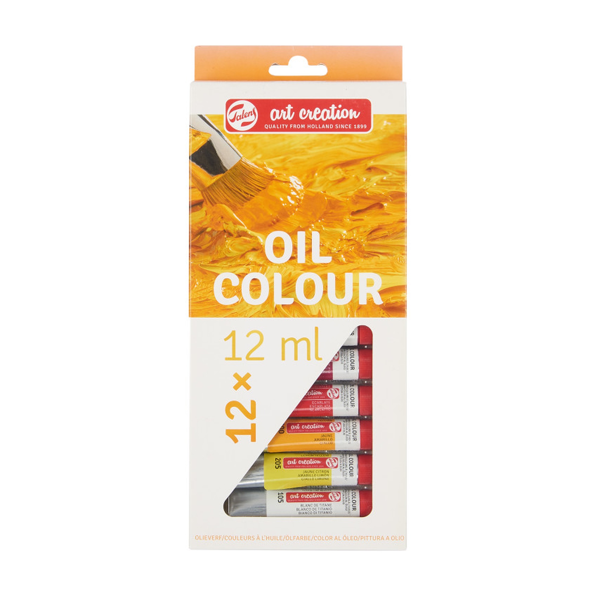 12-Color Oil Paint Set, 12 mL Tubes