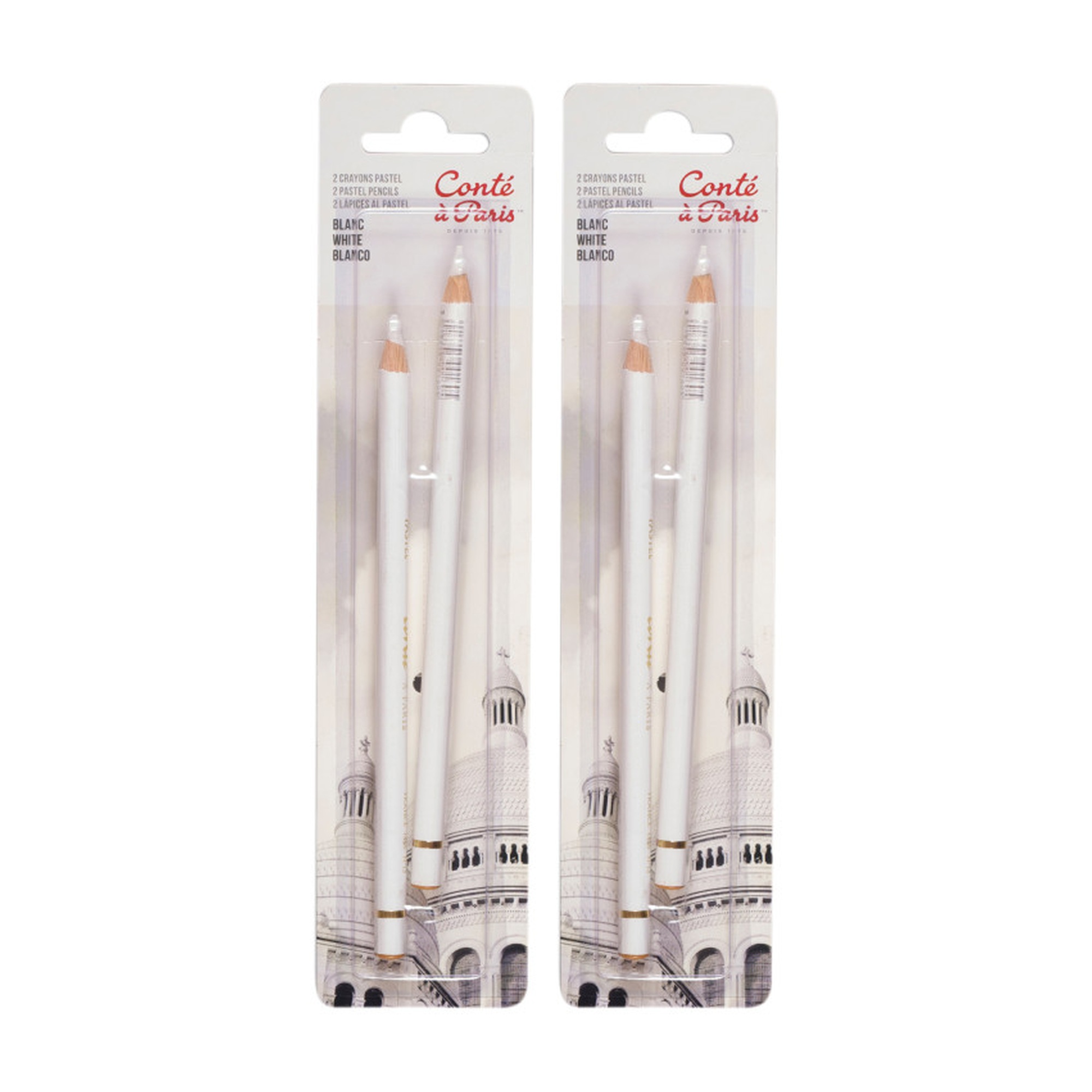 White Pastel Pencils, 4 Count