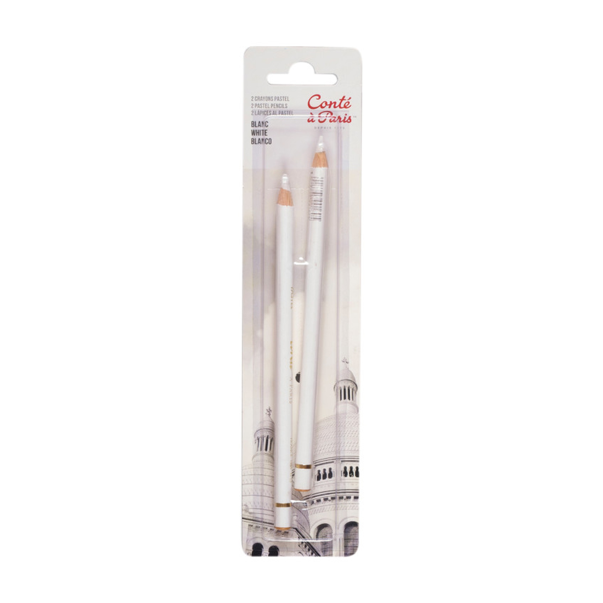 White Pastel Pencils, Set of 2