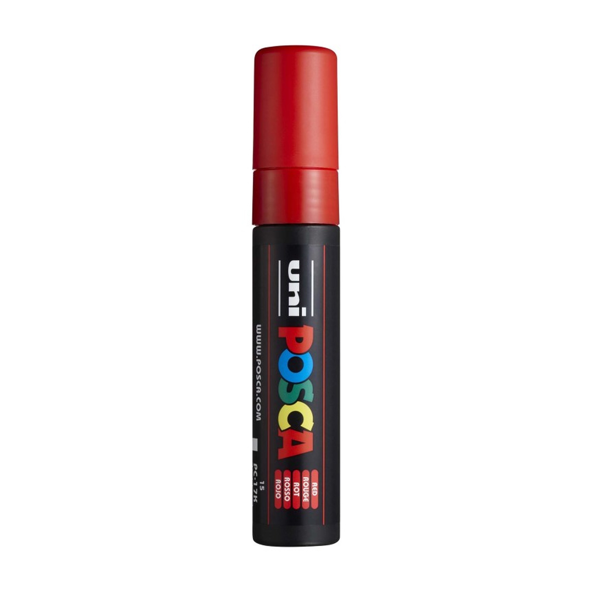 Extra-Broad Red Paint Marker with 15 mm Chisel Tip