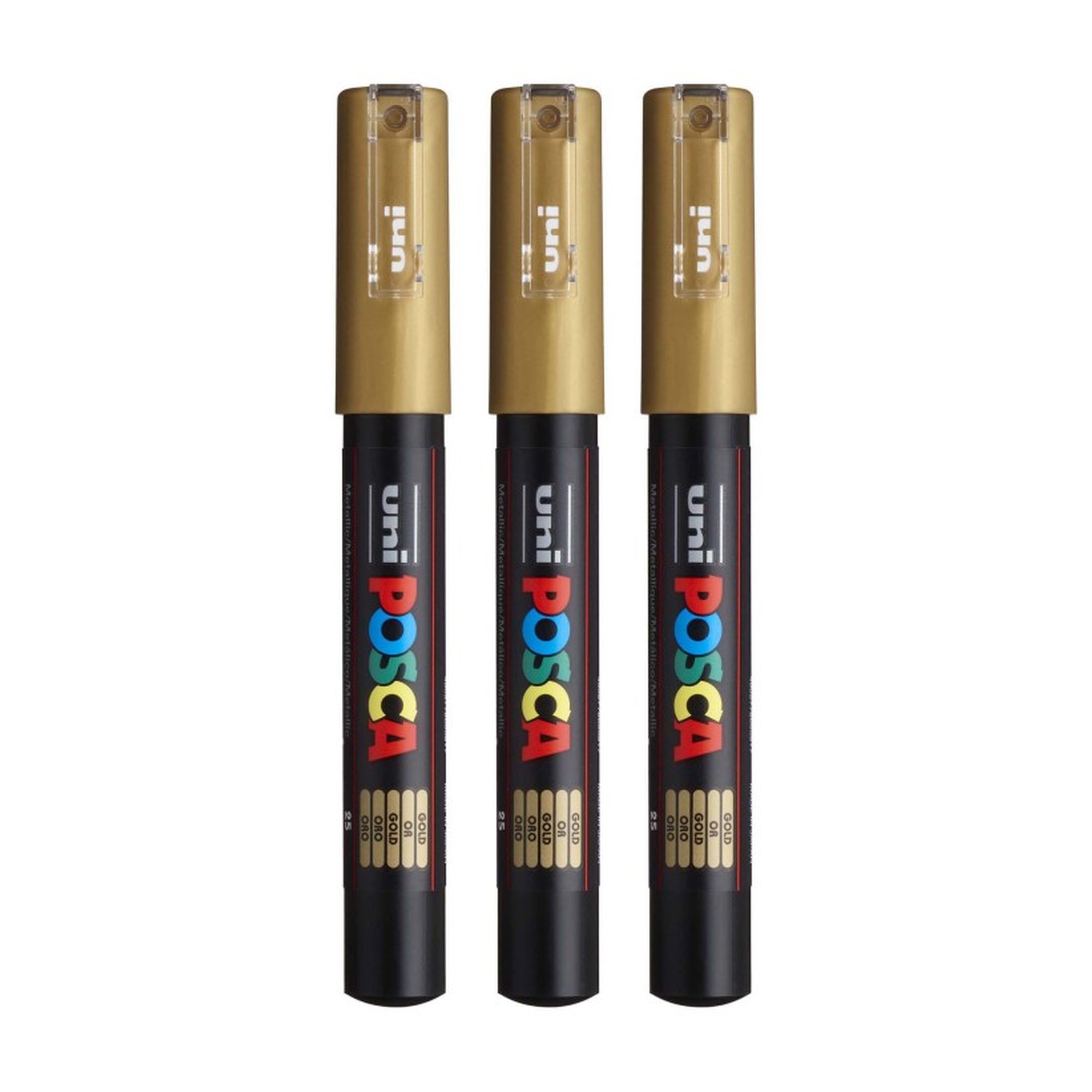 Gold Extra Fine Paint Markers, Pack of 3
