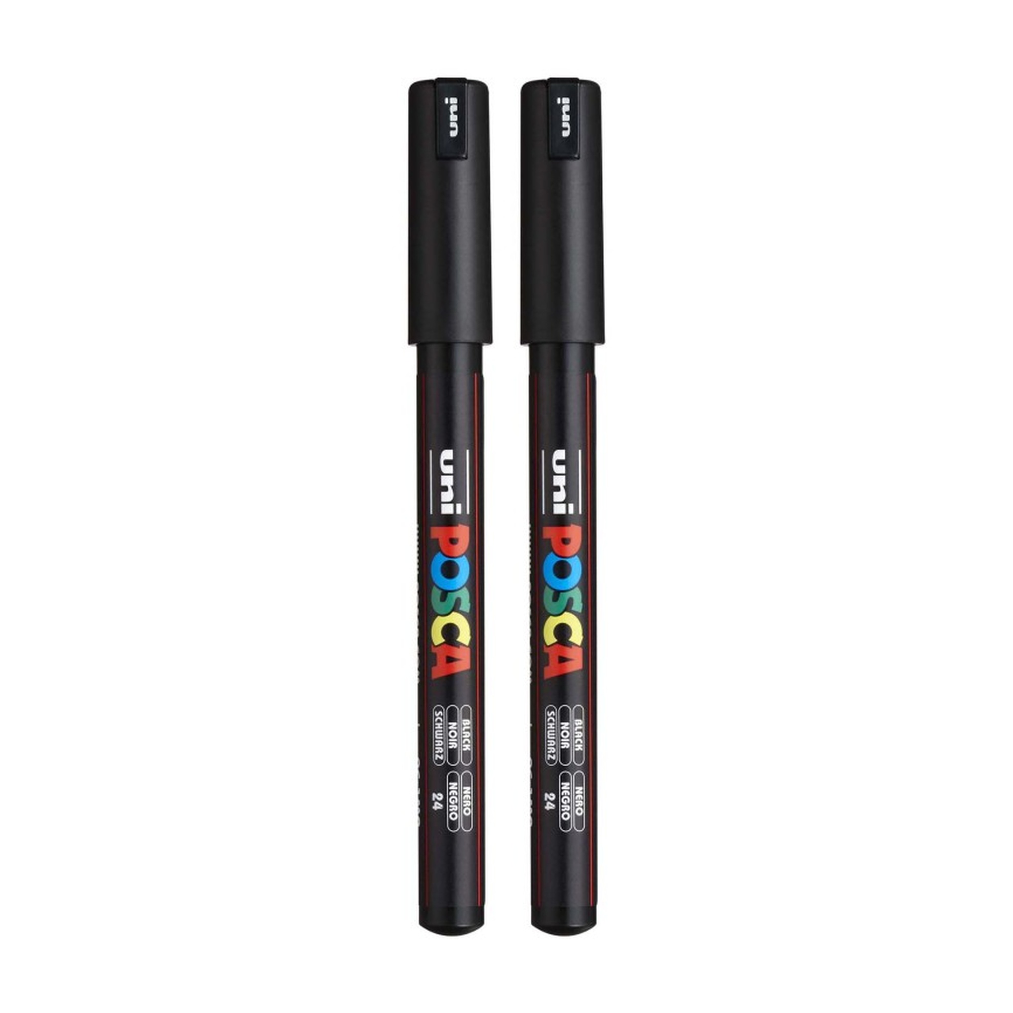 Extra Fine Black Paint Markers, 0.7 mm, Pack of 2