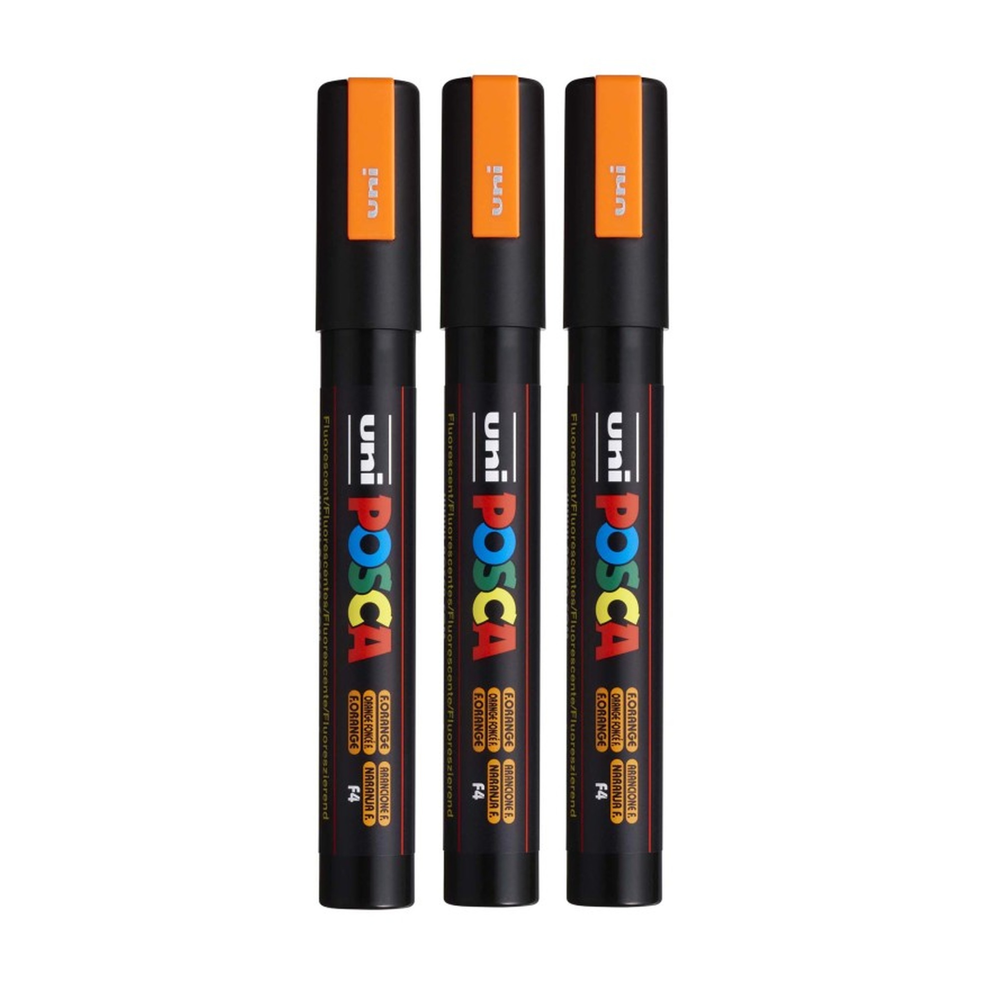 Medium Bullet Tip Paint Markers, Fluorescent Orange, Pack of 3