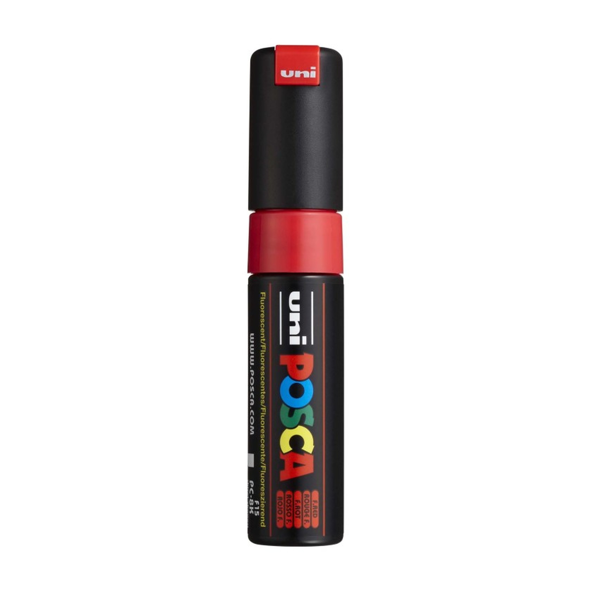 Fluorescent Red Broad Chisel Tip Paint Marker, 8 mm