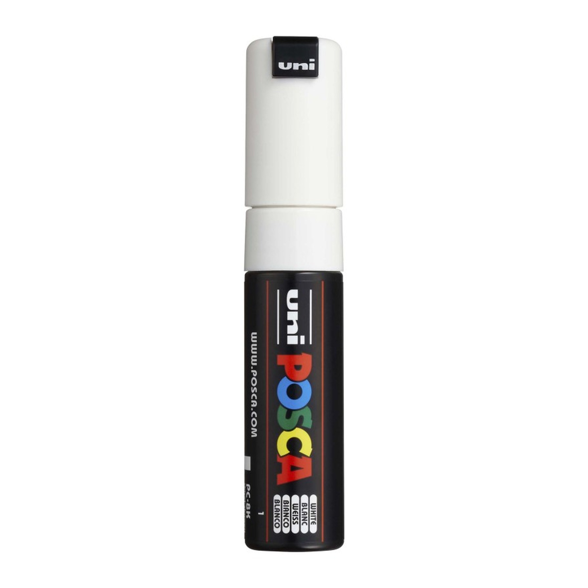 White Broad Chisel Paint Marker, 8 mm