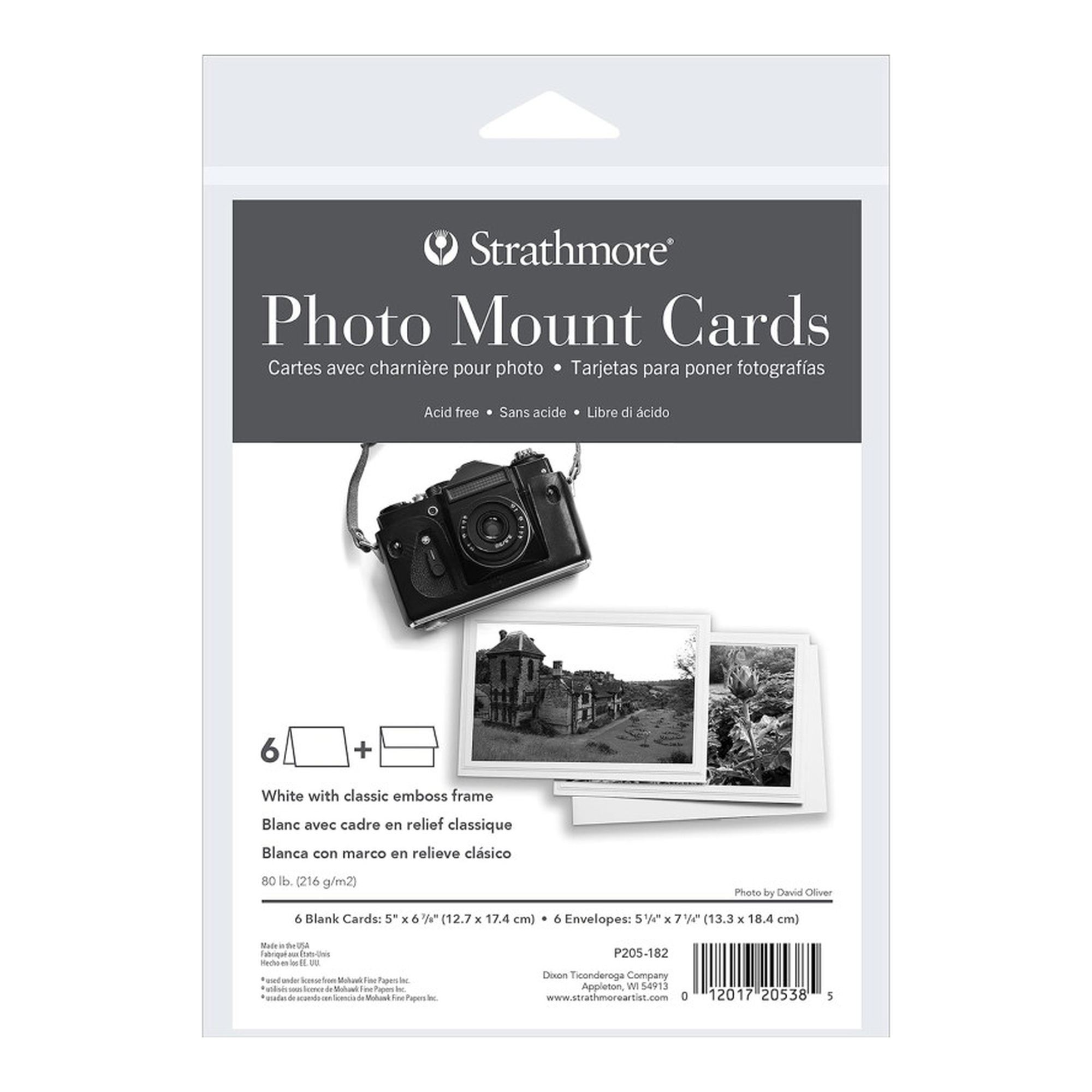 Classic Embossed Photo Mount Card and Envelope Set, 5 x 6.875 in., 6 Pack