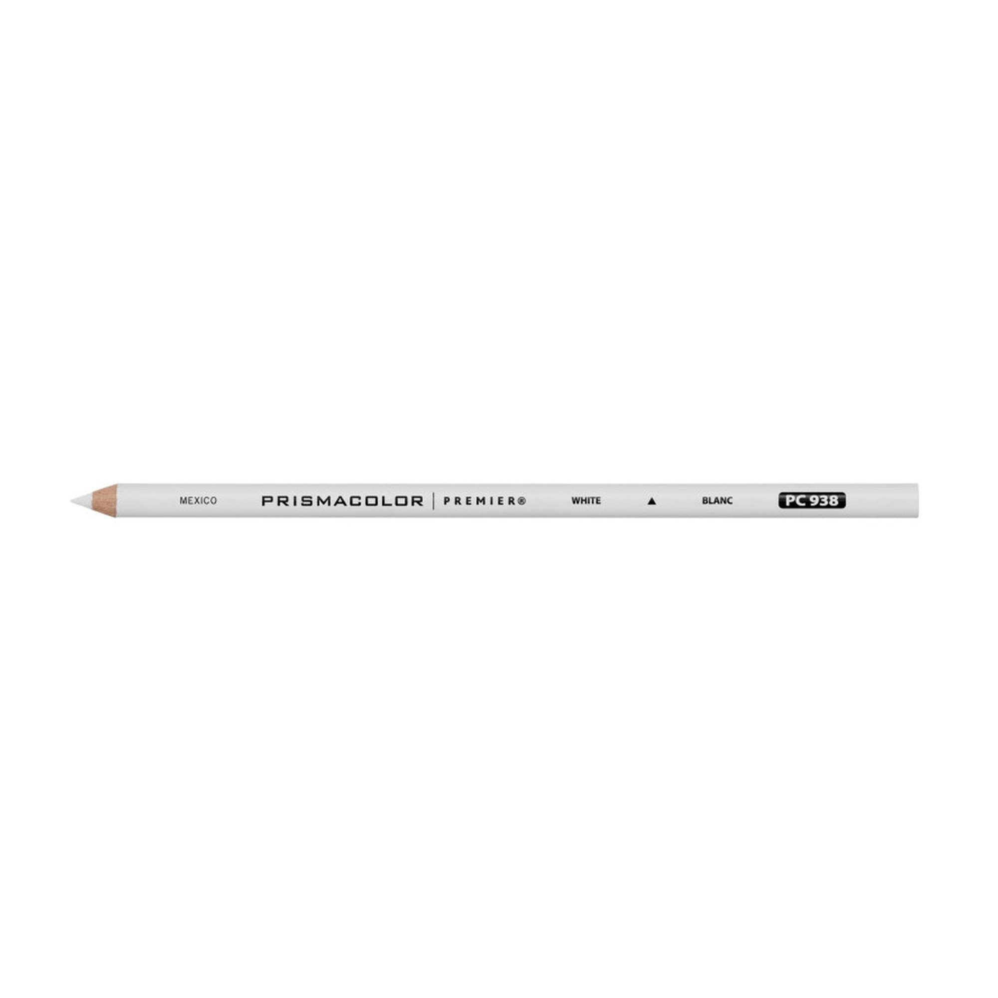Soft-Core White Colored Pencils, 3 mm Core, 2B, 12 Count