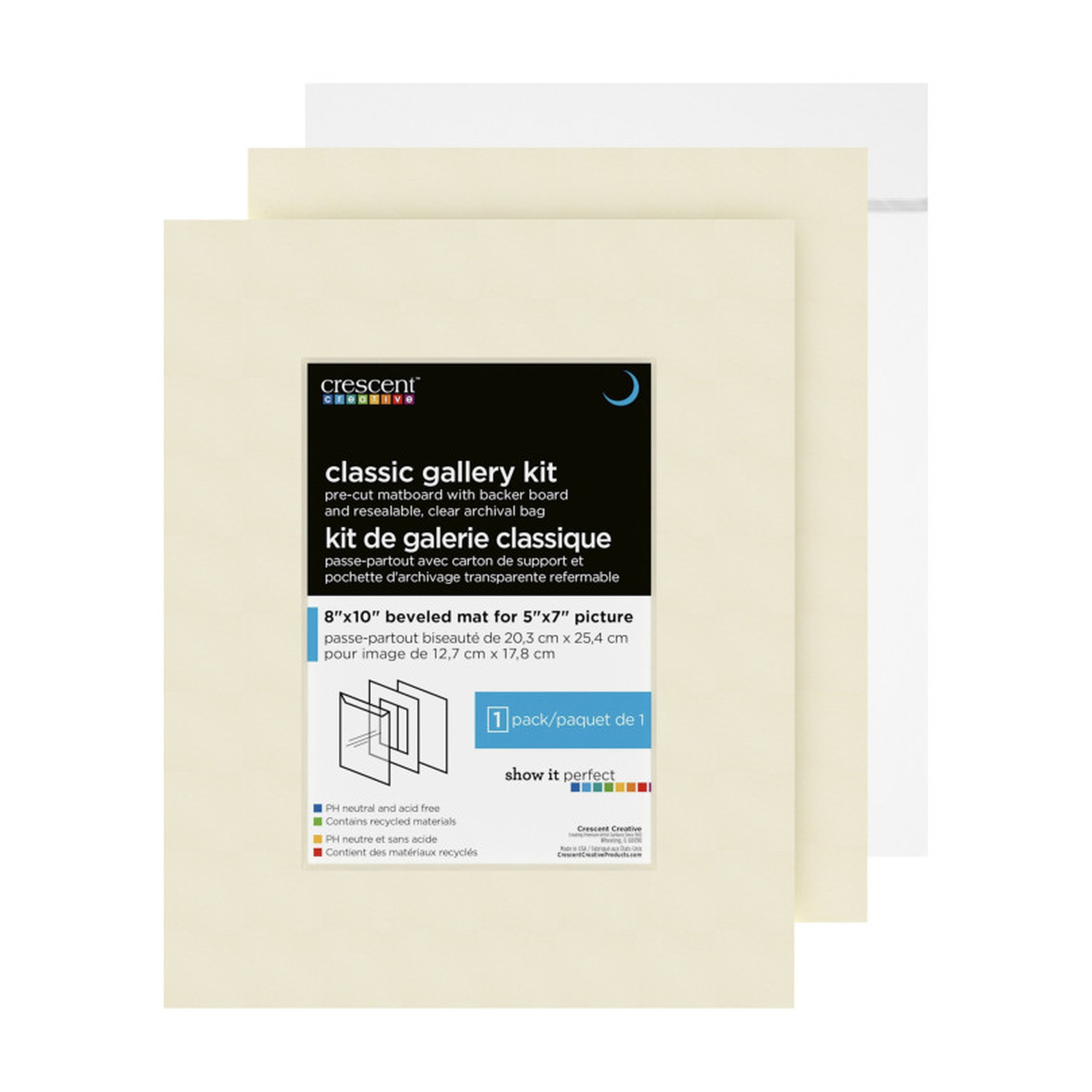 Cream Presentation Show Kit, 8 x 10 in., 12-Pack
