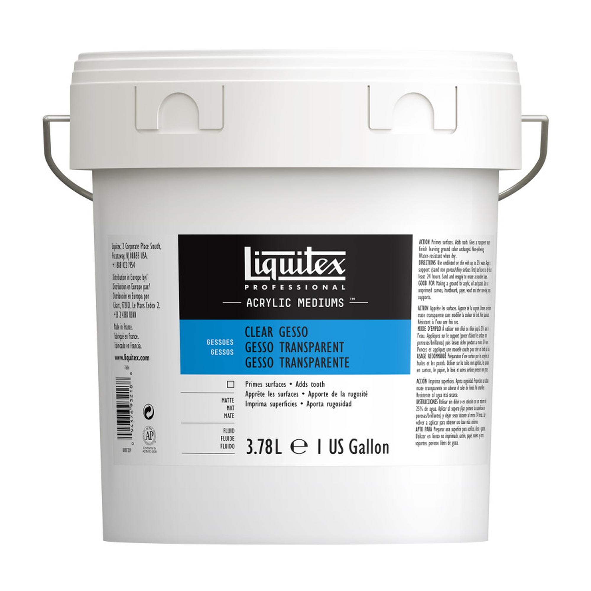 Professional Clear Acrylic Gesso, 128 oz