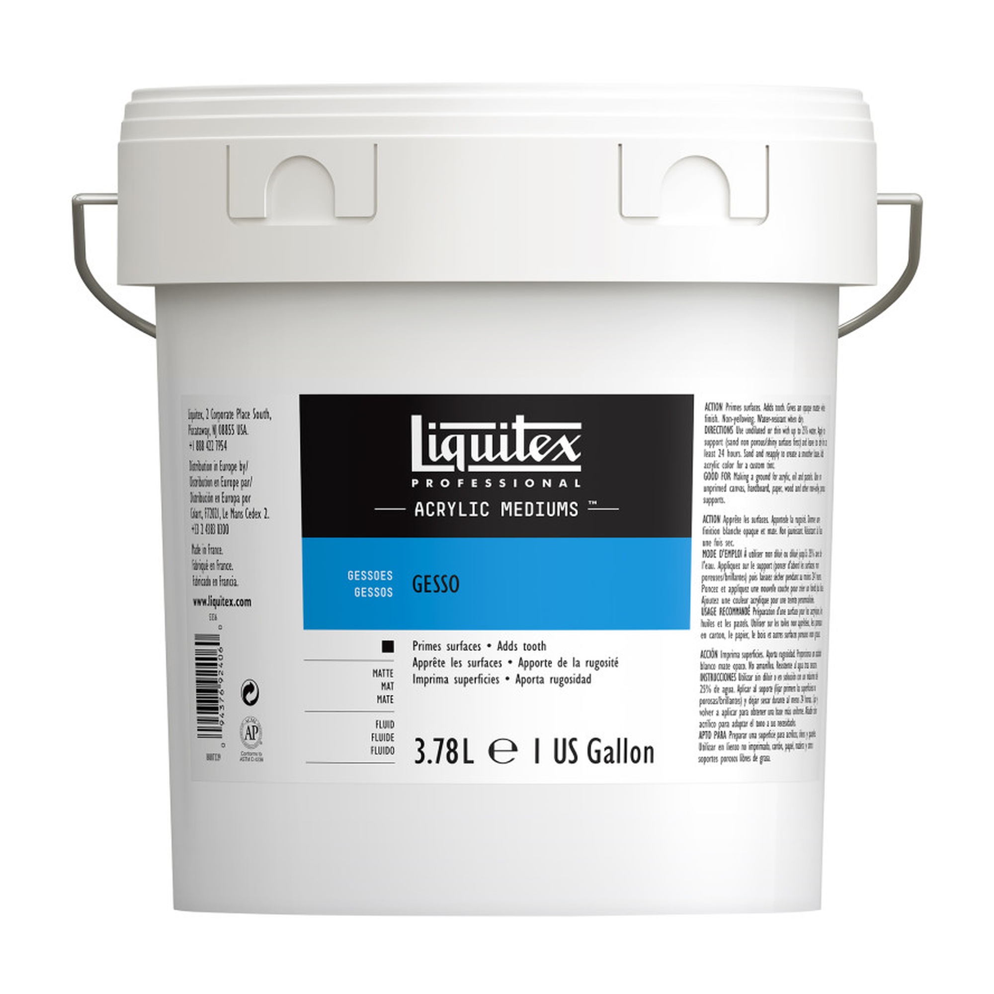 Professional White Acrylic Gesso, 128 oz