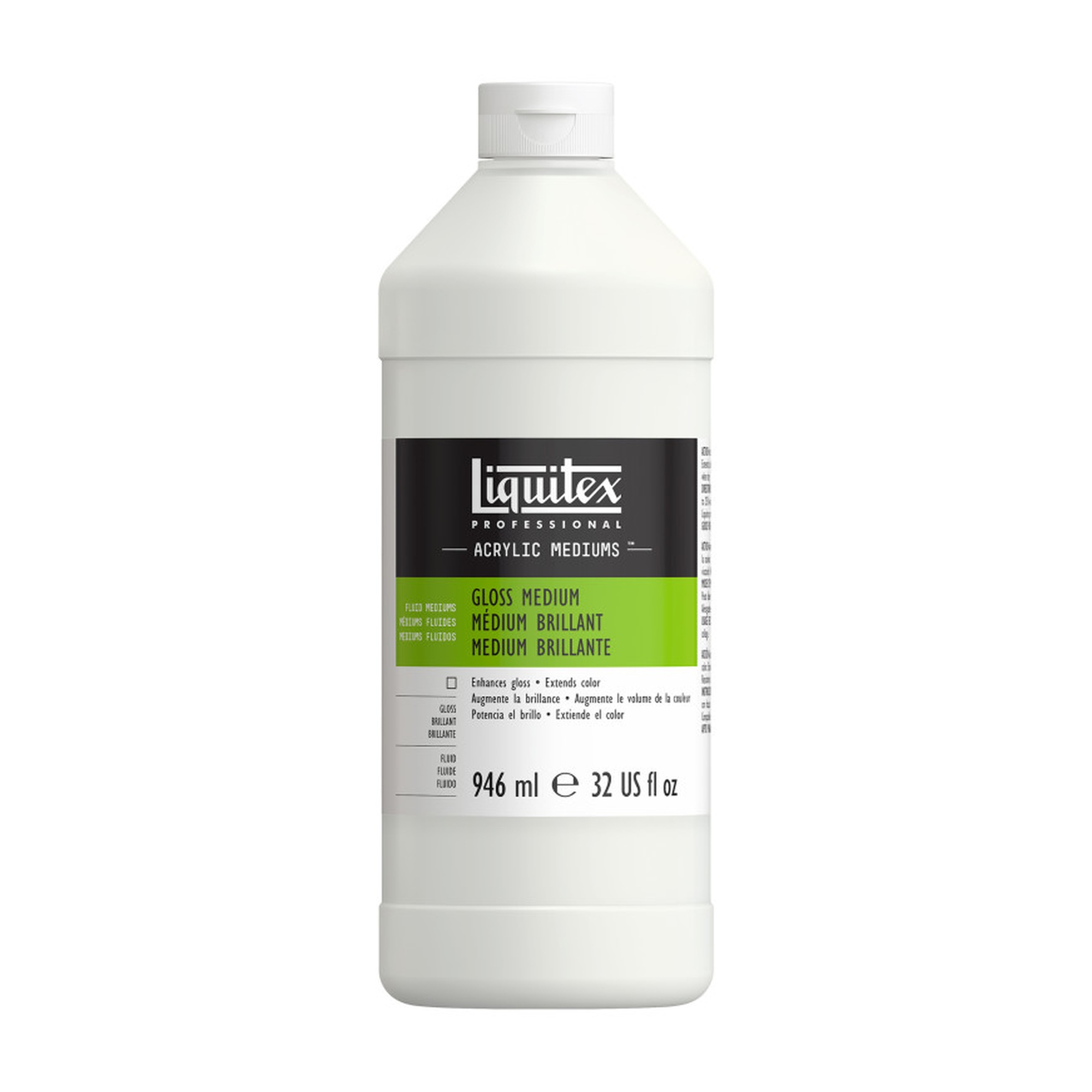 Professional Clear Acrylic Gloss Medium, 32 oz