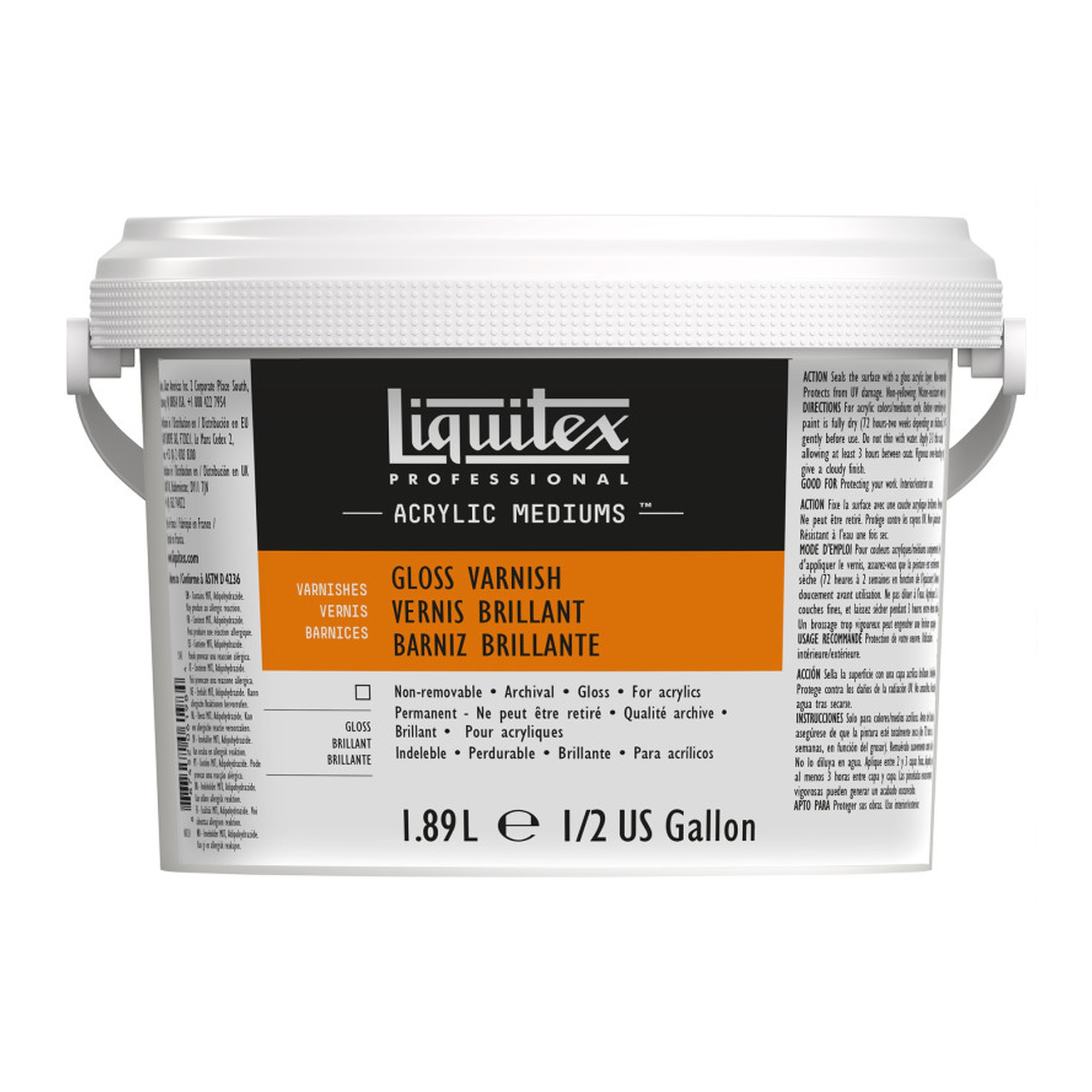Clear Professional Acrylic Gloss Varnish, 64 oz