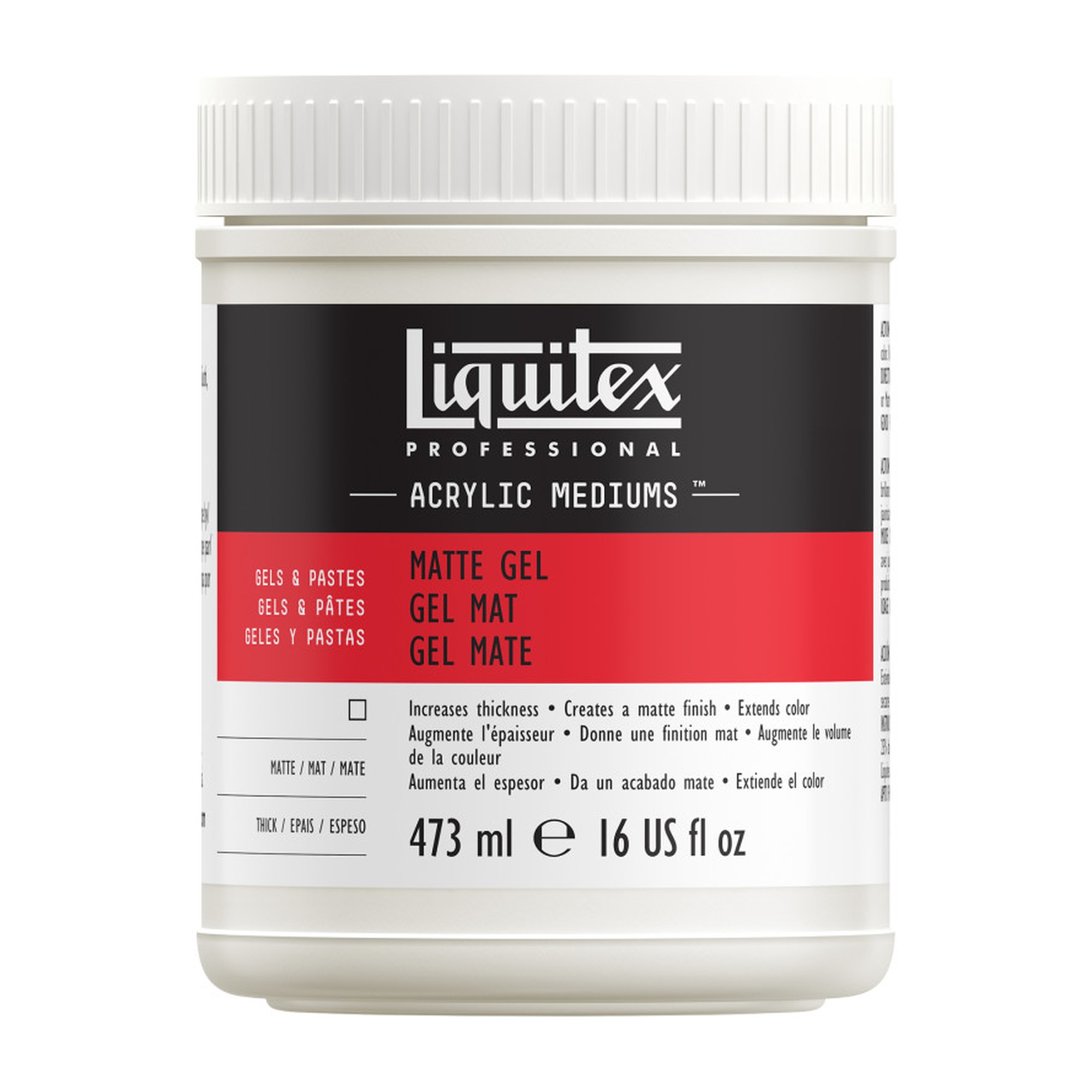 Clear Acrylic Matte Gel Medium, 16 oz