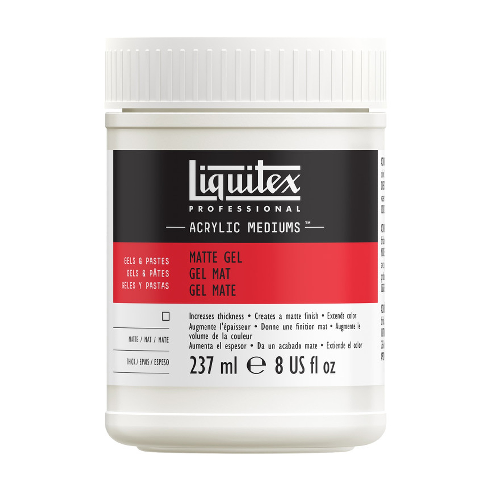 Clear Acrylic Matte Gel Medium, 8 oz