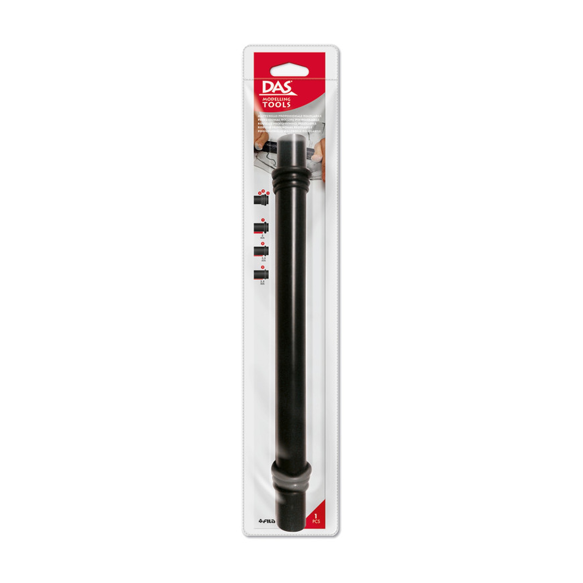 Adjustable Clay Rolling Pin with Guide Rings