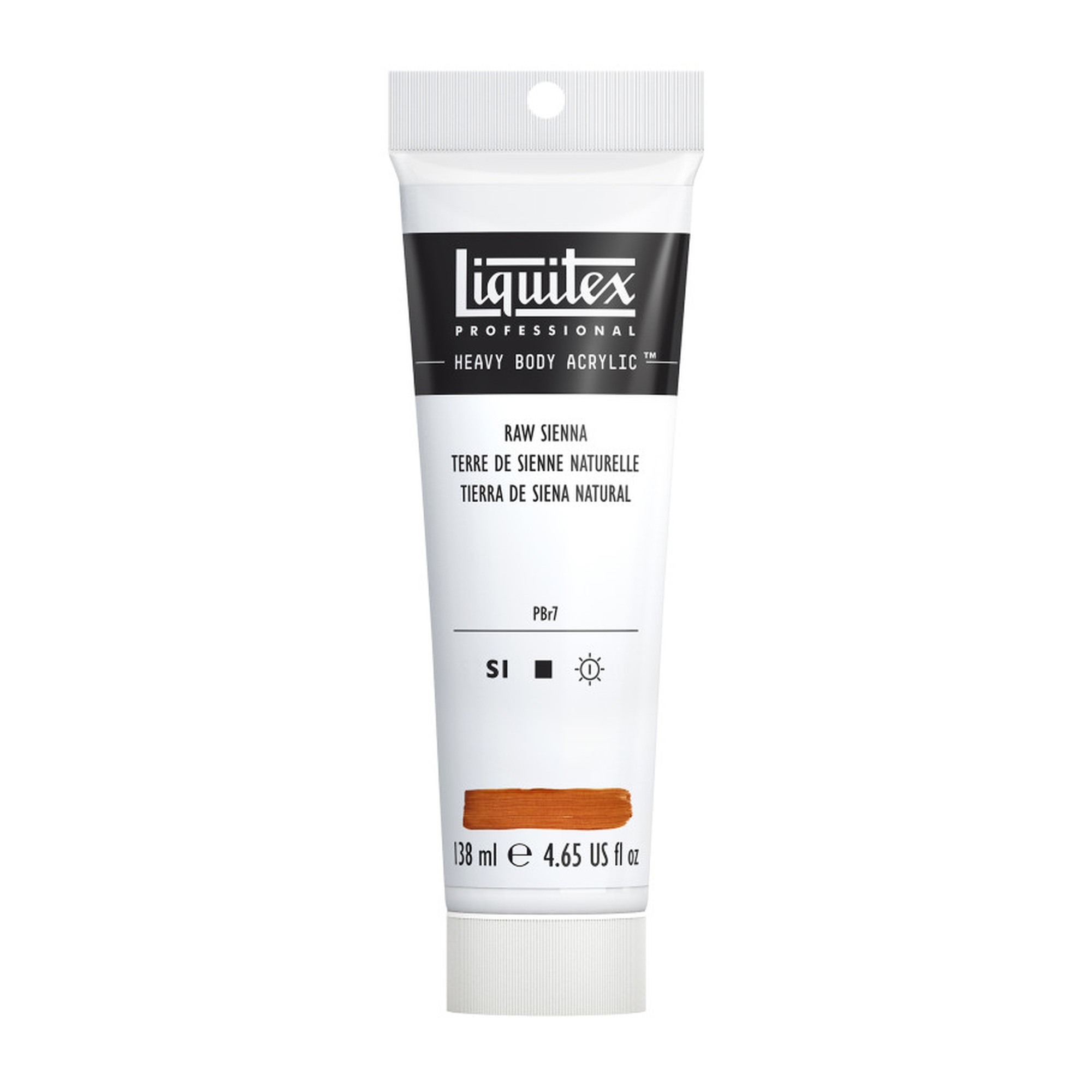 Professional Heavy Body Acrylic Paint, Raw Sienna, 138 mL Tube