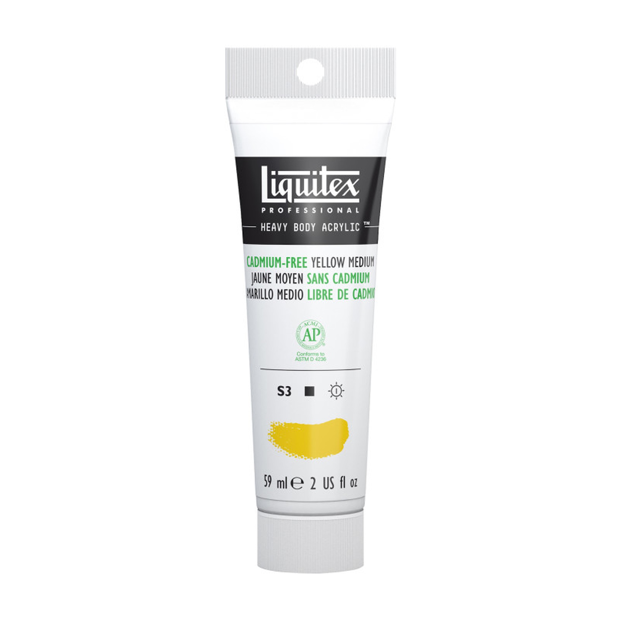 Heavy Body Acrylic Paint, Cadmium-Free Medium Yellow, 59 mL