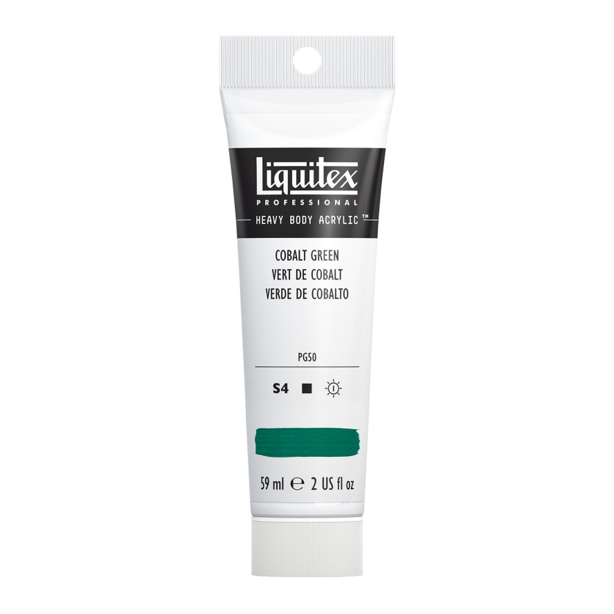 Professional Heavy Body Acrylic Paint, Cobalt Green, 59 mL Tube