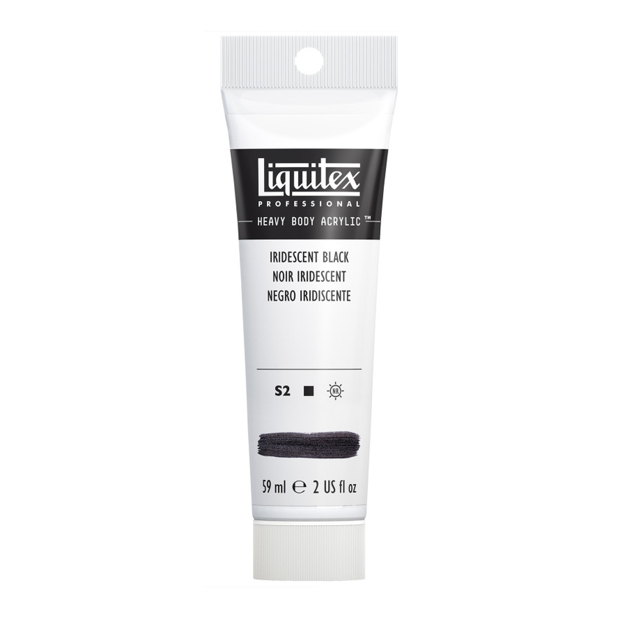 Professional Heavy Body Acrylic Paint, Iridescent Black, 59 mL Tube