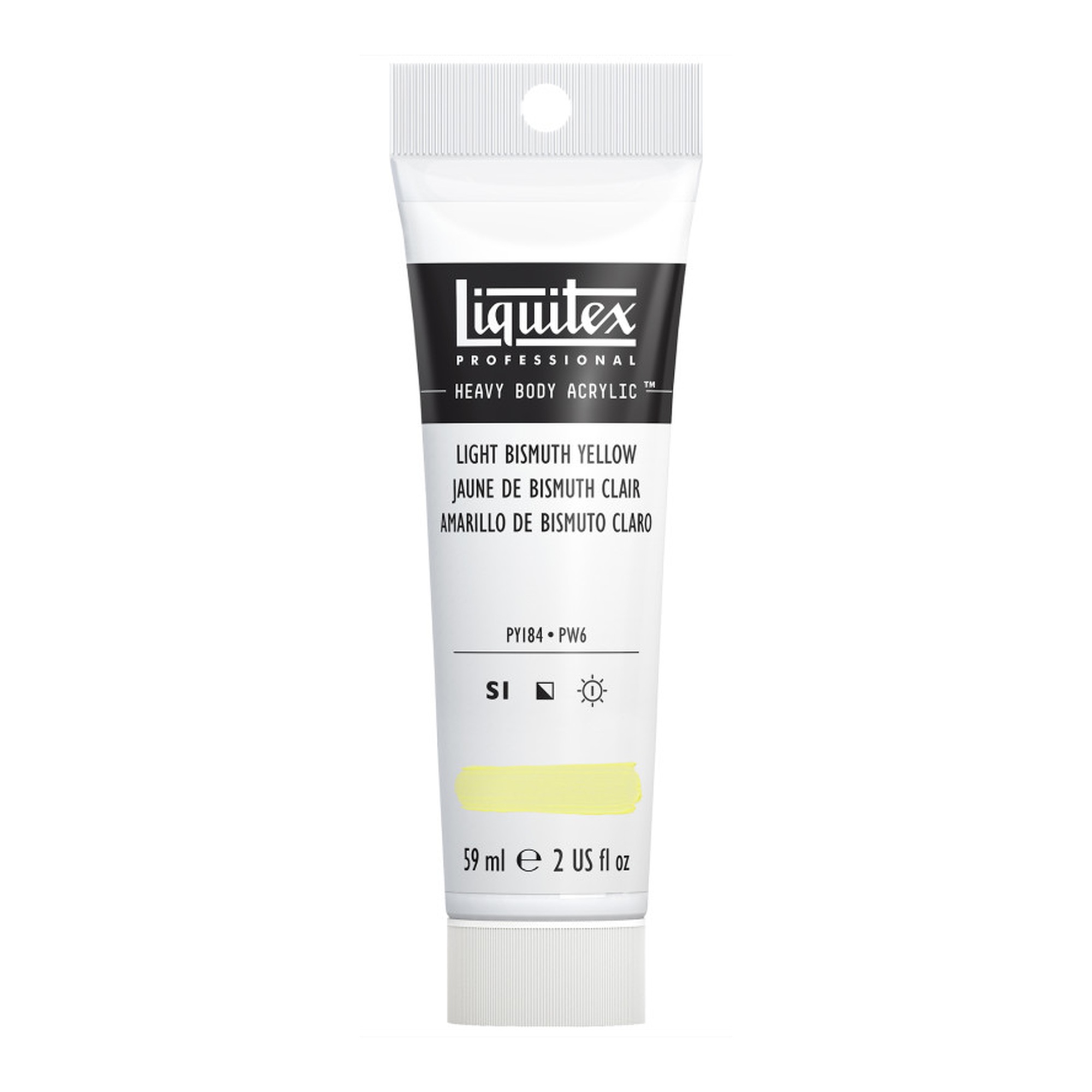 Professional Heavy Body Acrylic Paint - Light Bismuth Yellow, 59 mL Tube