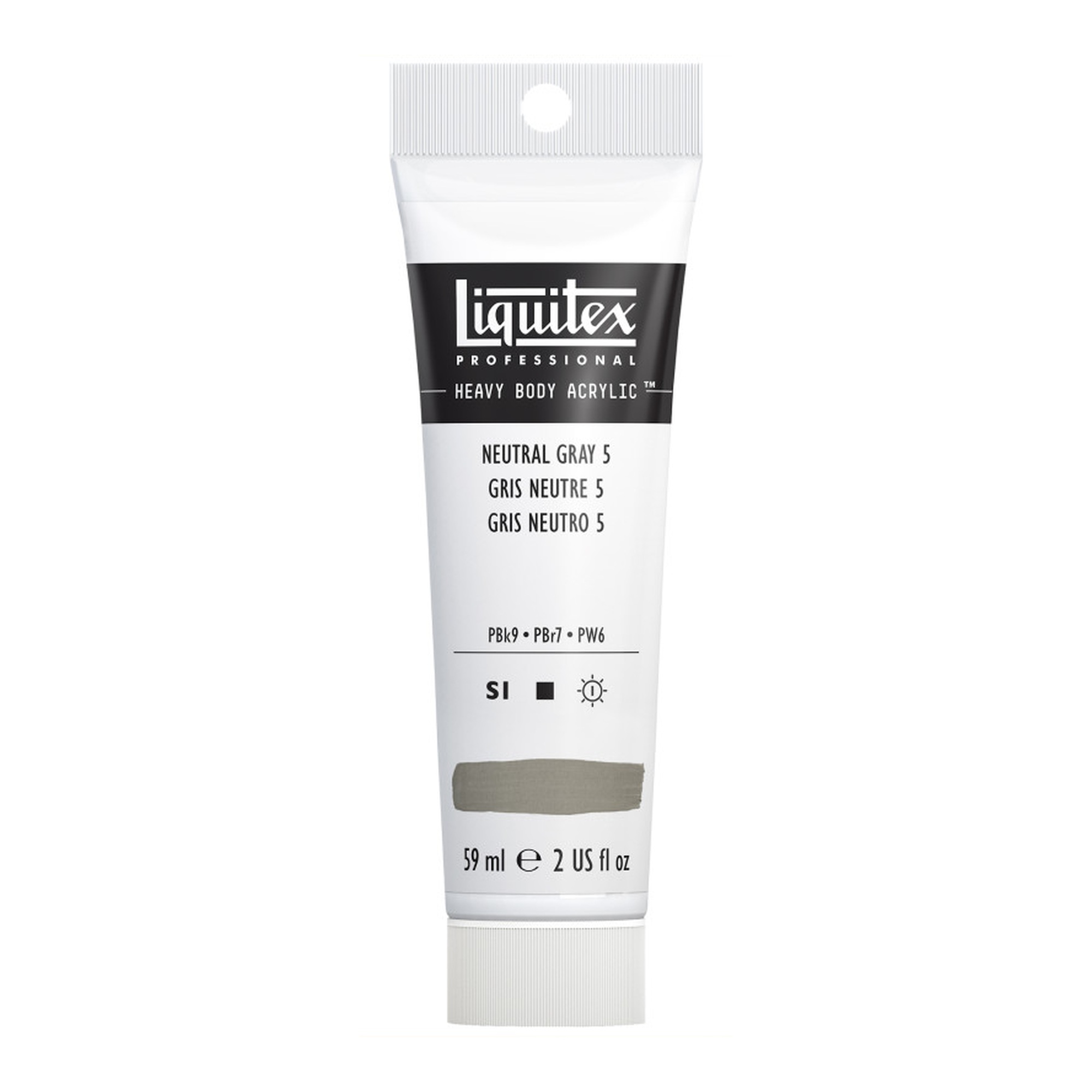 Professional Heavy Body Acrylic Paint, Neutral Gray Value 5/Mixing Gray, 59 mL Tube