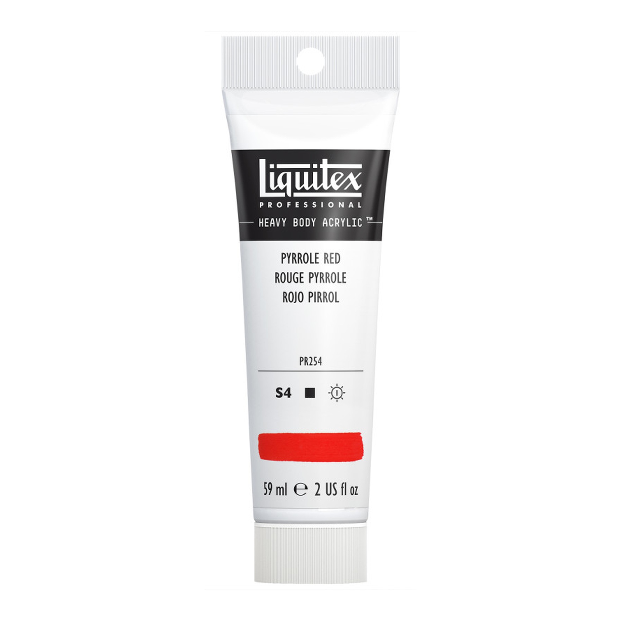 Professional Heavy Body Acrylic Paint, Pyrrole Red, 59 mL Tube
