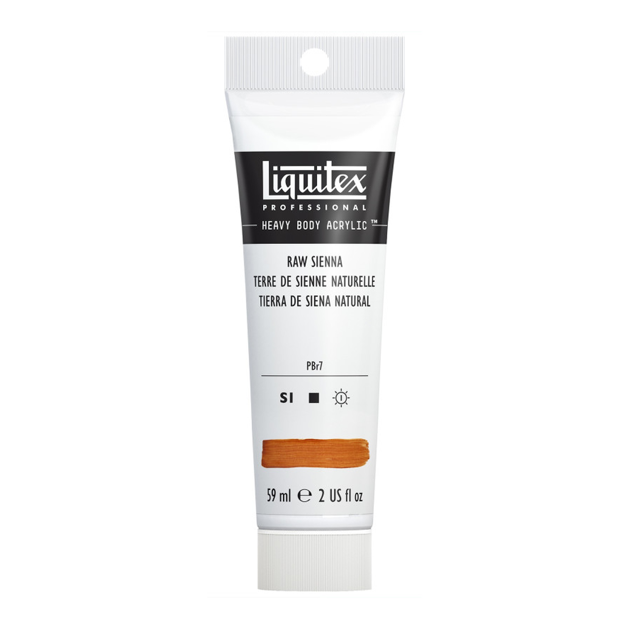 Professional Heavy Body Acrylic Paint, Raw Sienna, 59 mL Tube