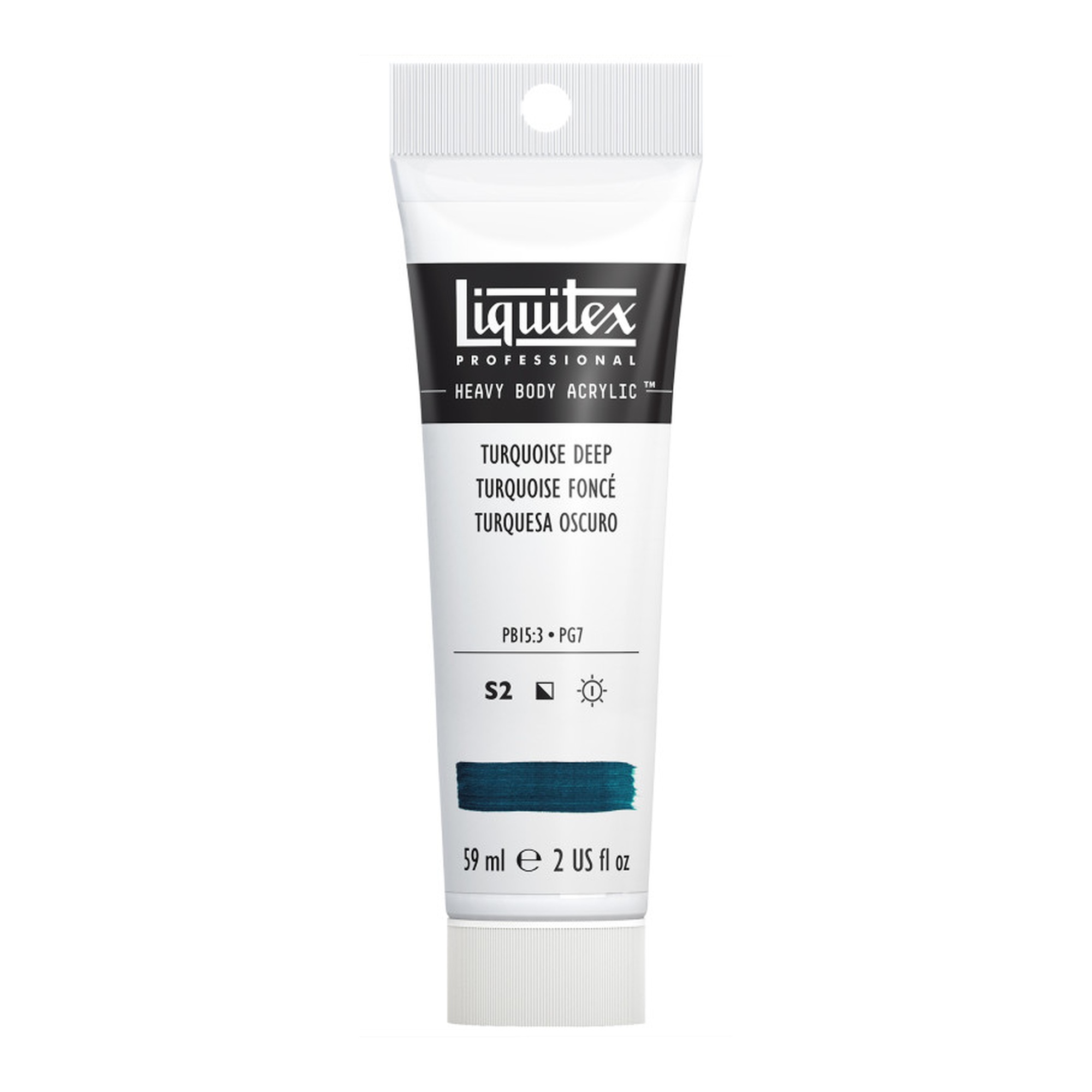 Professional Heavy Body Acrylic Paint, Turquoise Deep, 59 mL Tube
