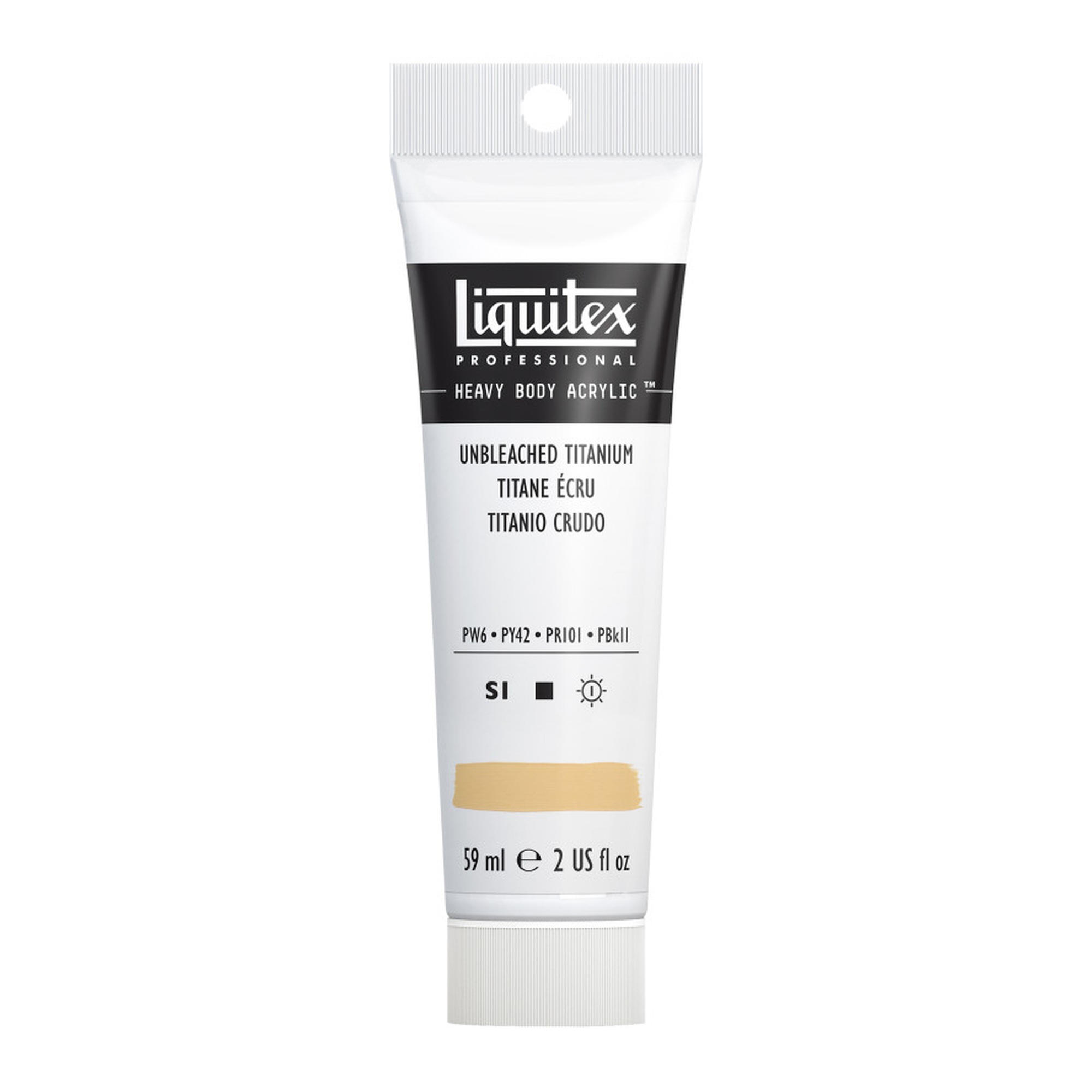 Professional Heavy Body Acrylic Paint, 59 mL Tube, Unbleached Titanium