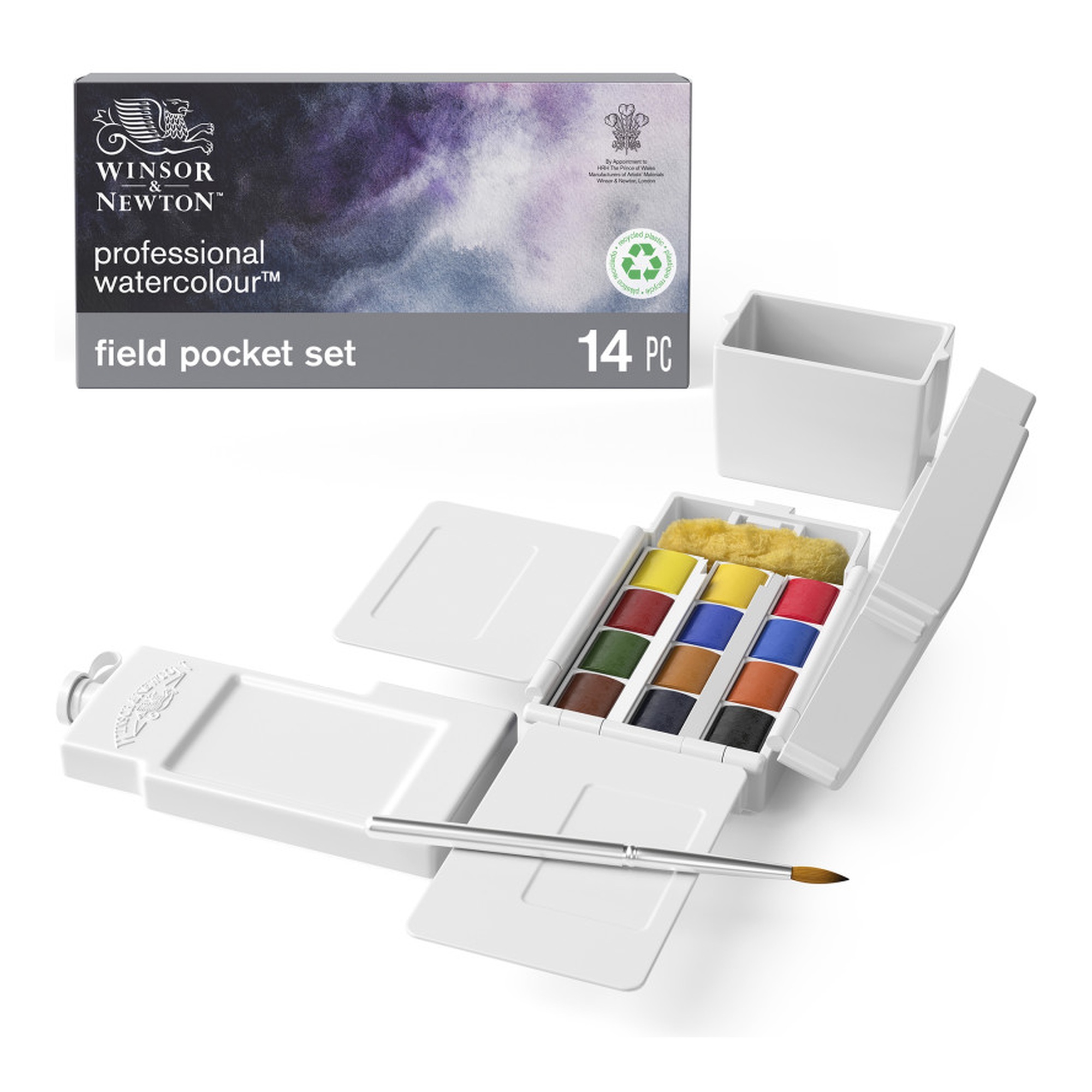Professional Watercolor Field Pocket Set, 12 Colors