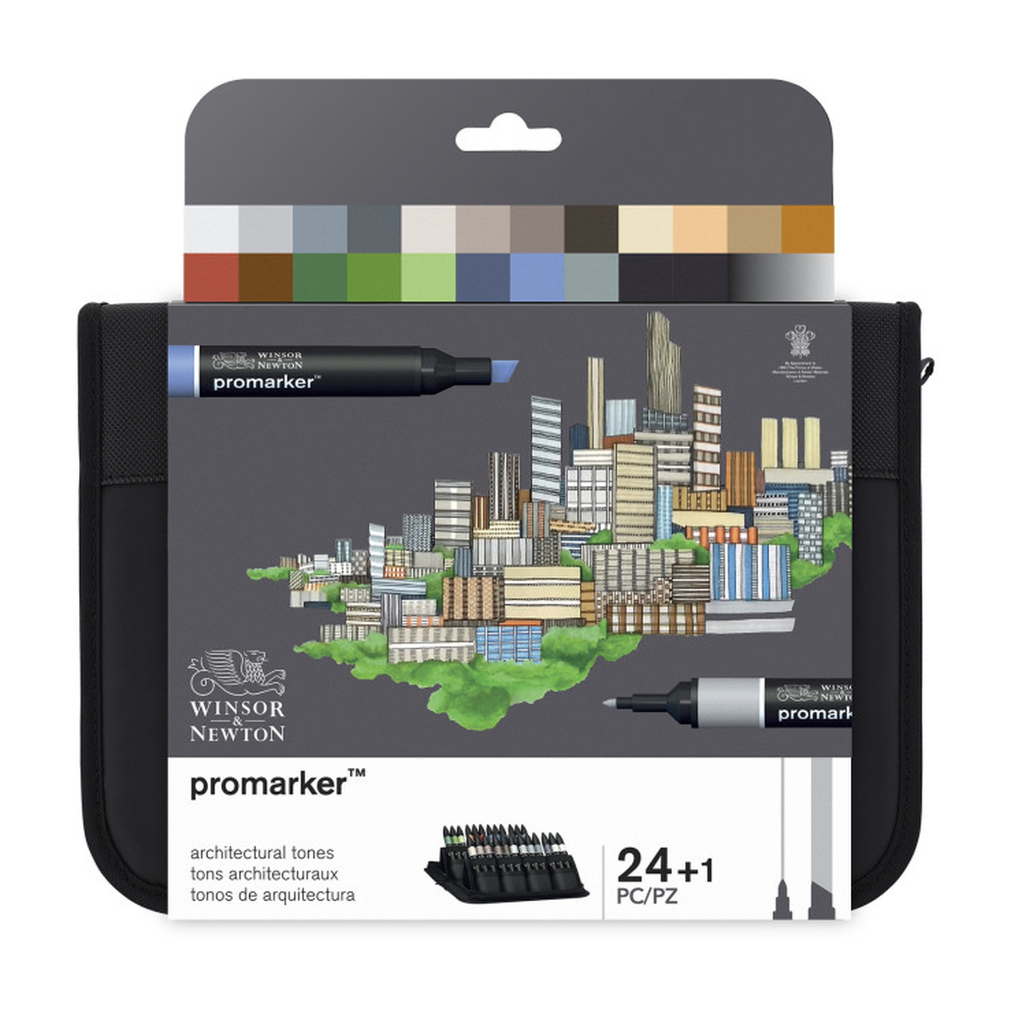 Architecture Dual-Tip Marker Set with Zipper Wallet, 24 Markers