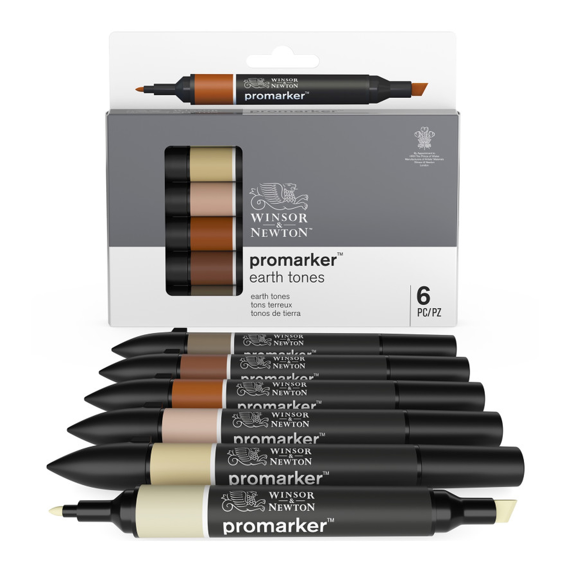 Earth Tones Dual-Tip Marker Set, 6 Pack