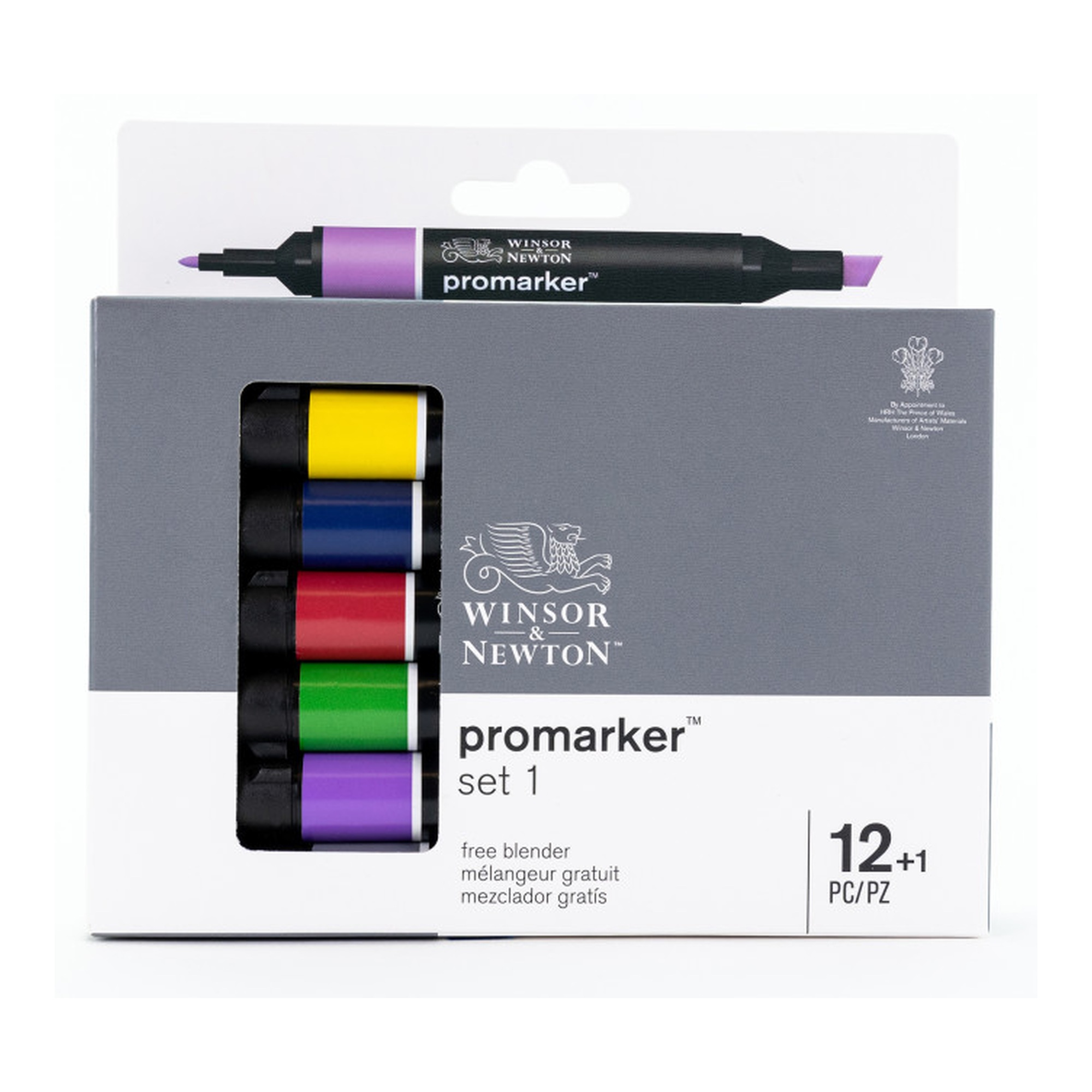 Essential Colors Dual-Tip Alcohol Marker Set with Blender, 13 Pieces