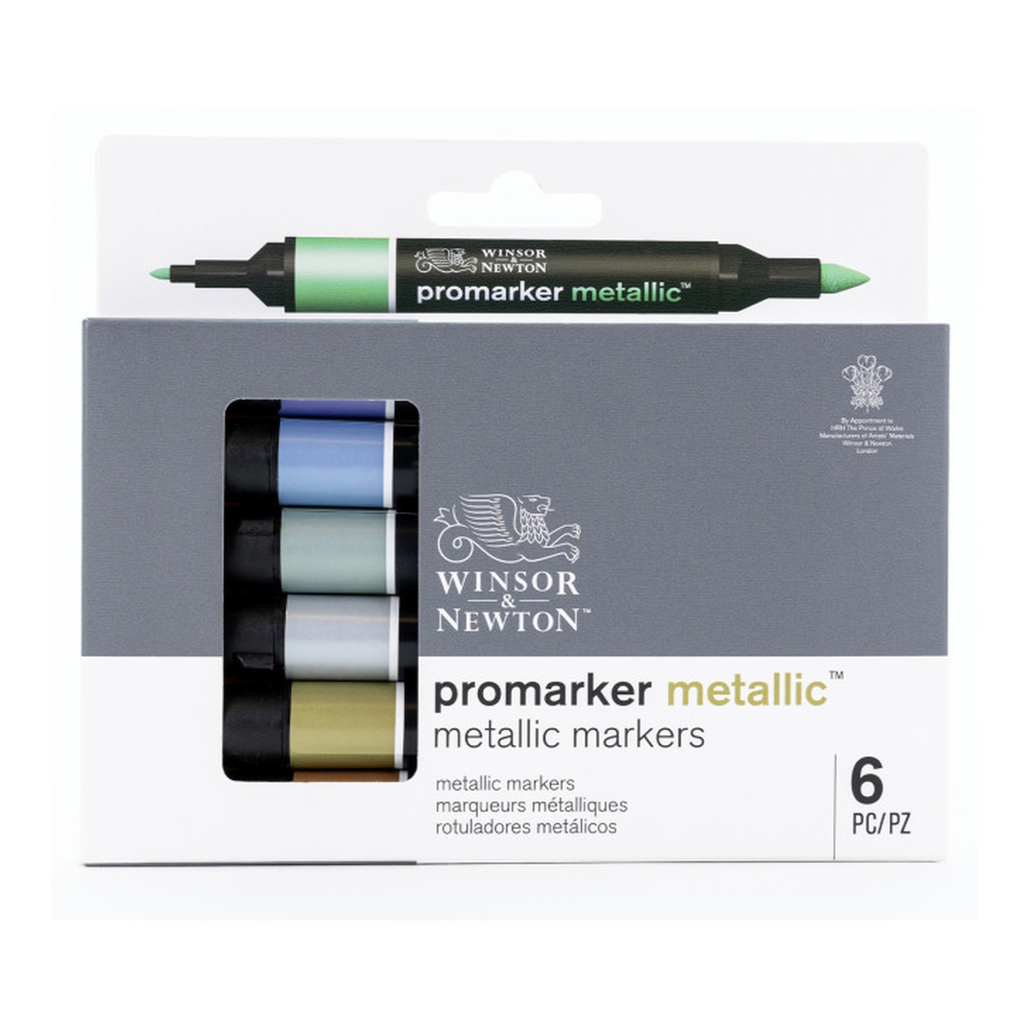 Metallic Marker Set, Assorted Colors, 6 Pack
