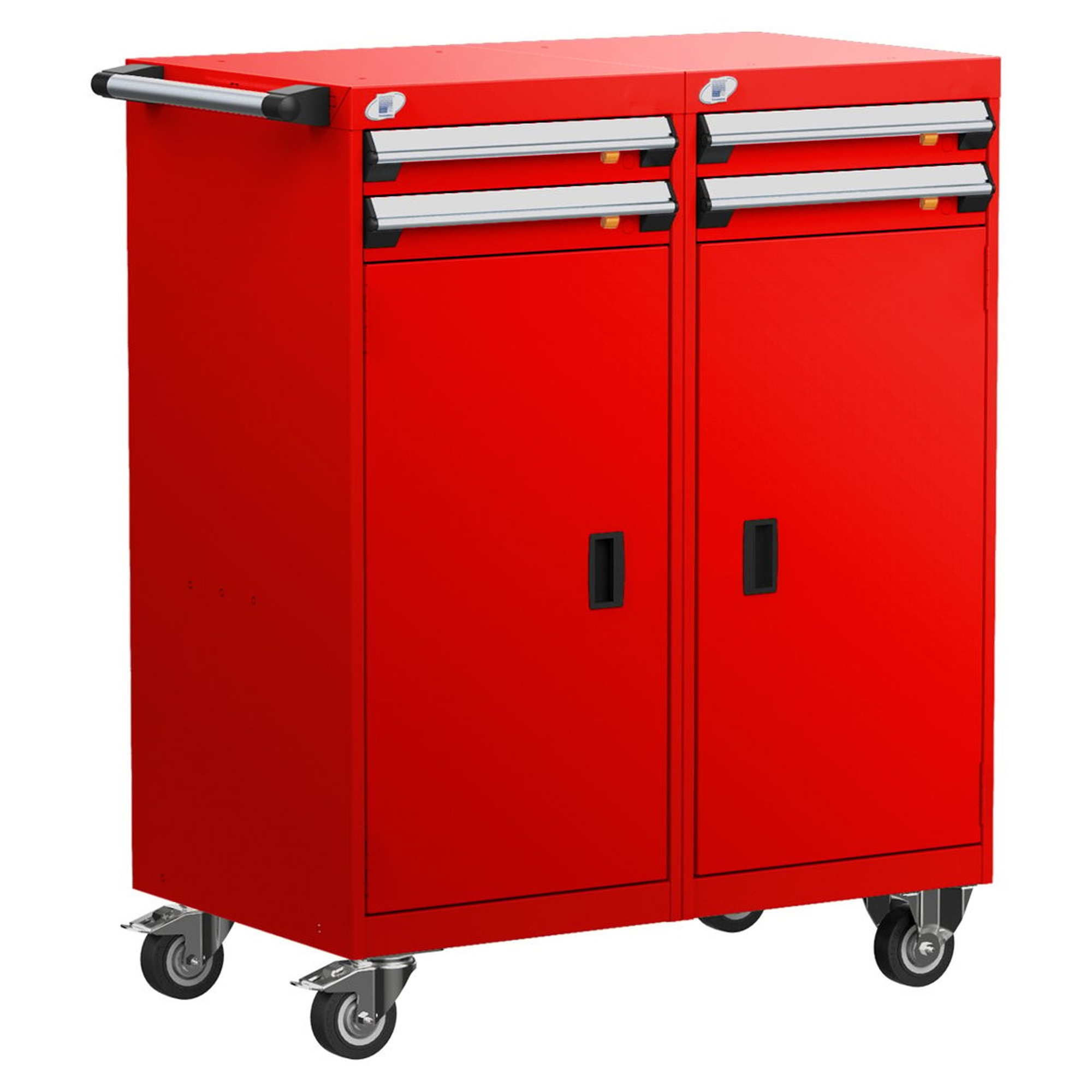 4-Drawer Mobile Cabinet, 36"W x 27"D x 45.13"H - Without Dividers