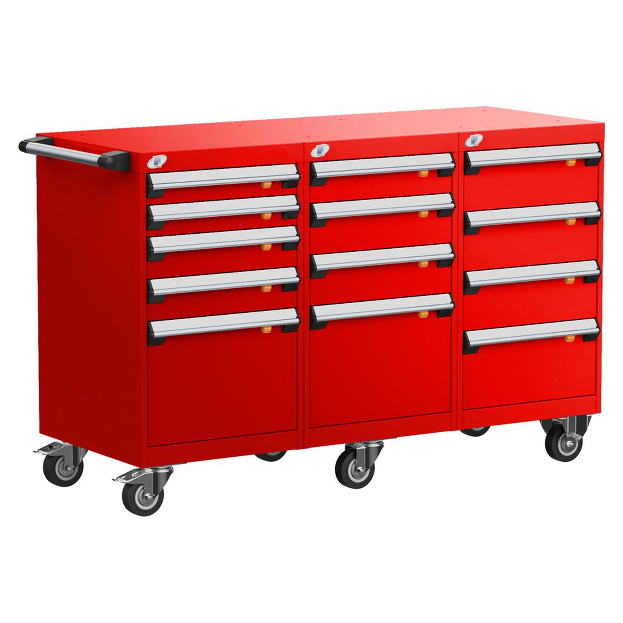 13-Drawer Mobile Cabinet, 54"W x 21"D x 35.13"H - Without Dividers