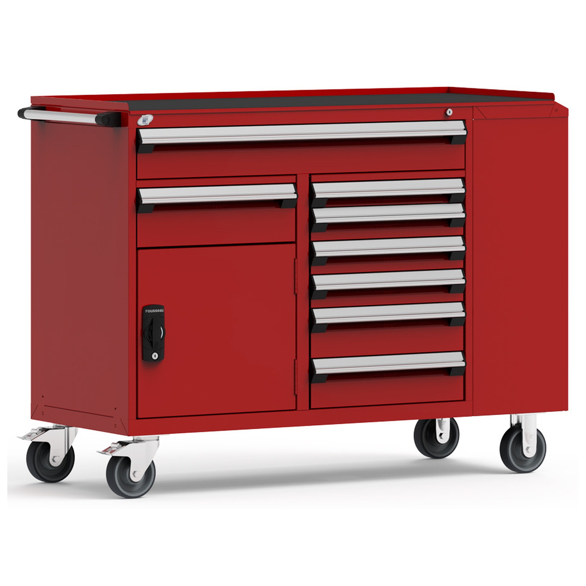 8-Drawer Mobile Cabinet, 62"W x 24"D x 46.5"H - With Dividers