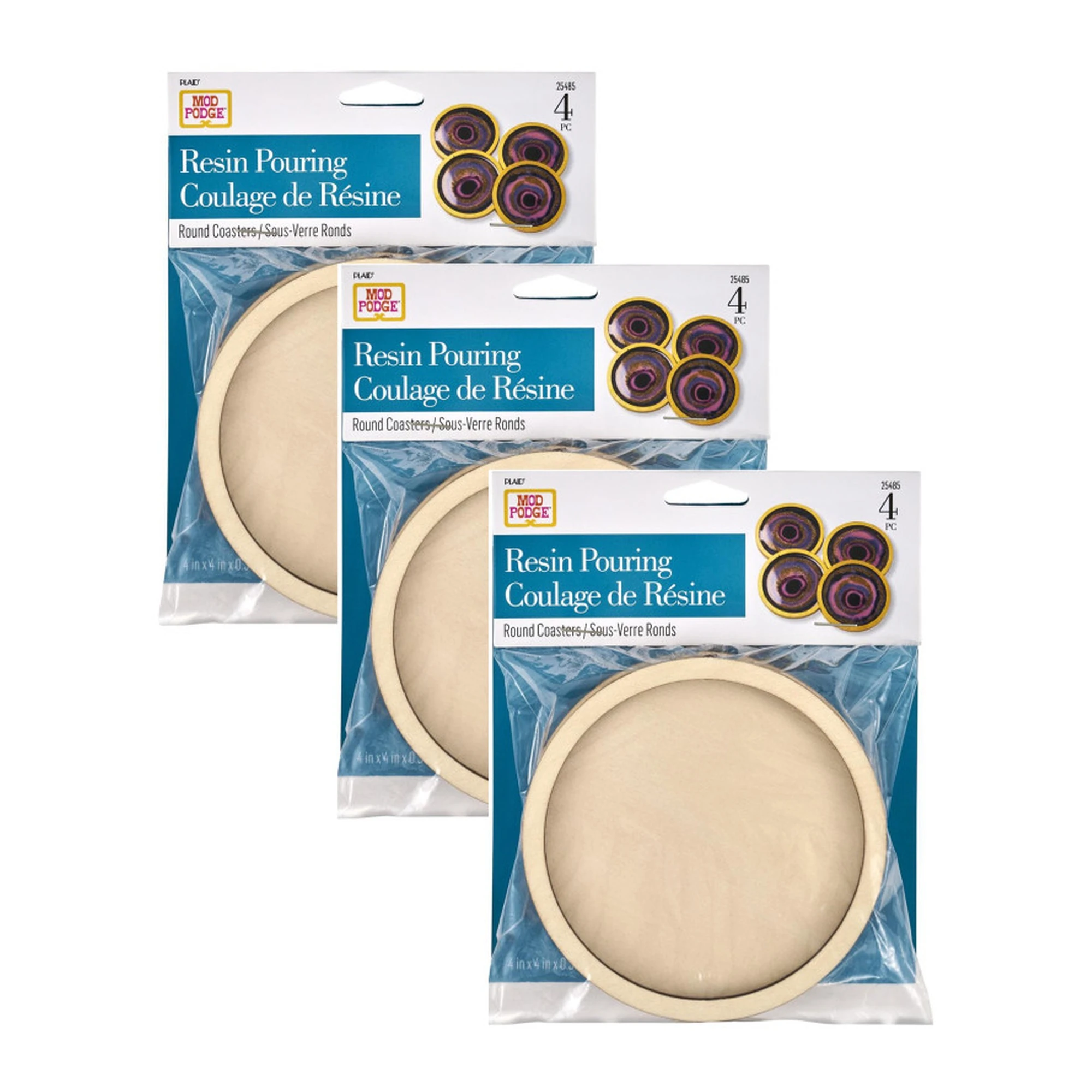 Round Resin Pouring Coaster Surfaces, 12-Pack