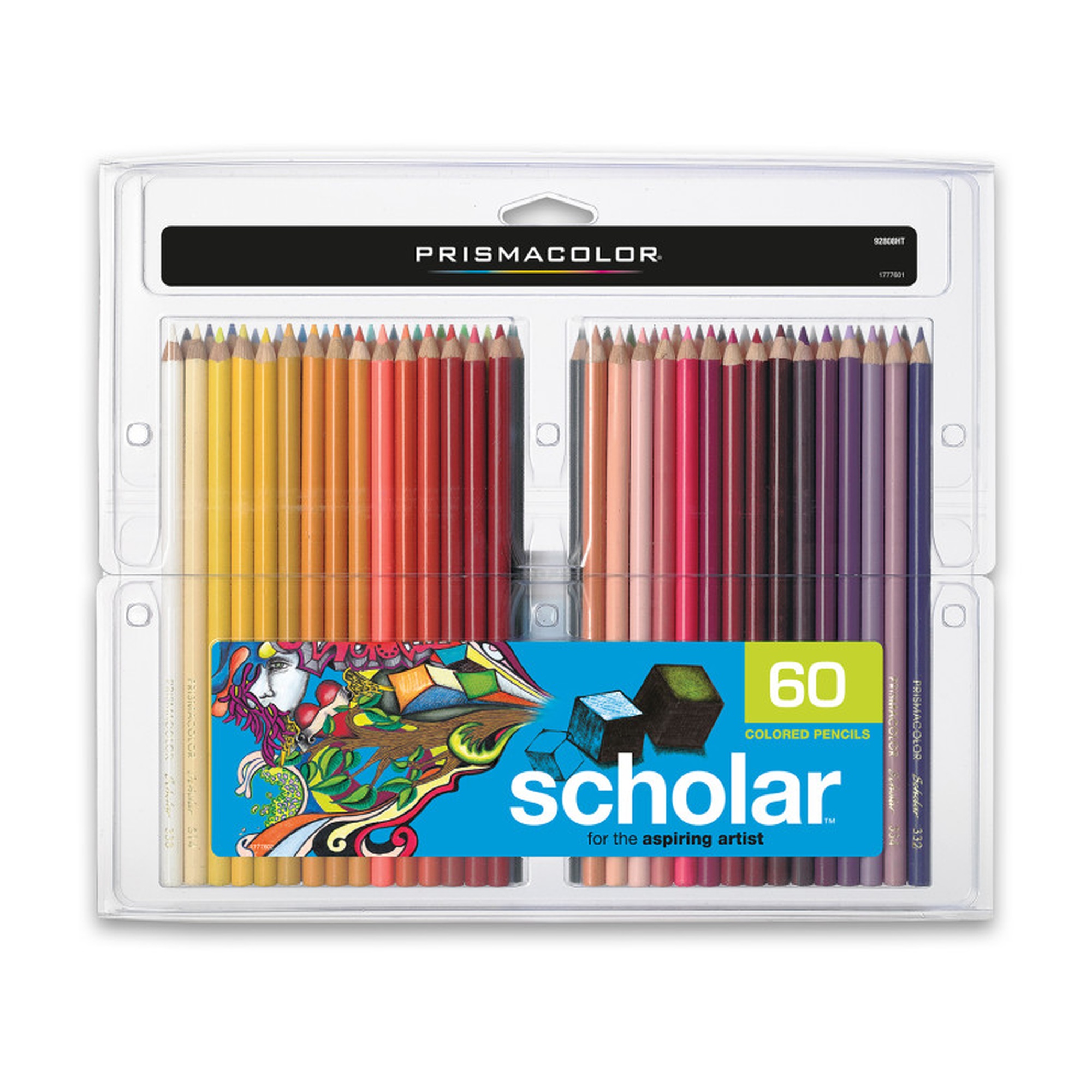 Scholar Assorted Colored Pencils, 60 Count