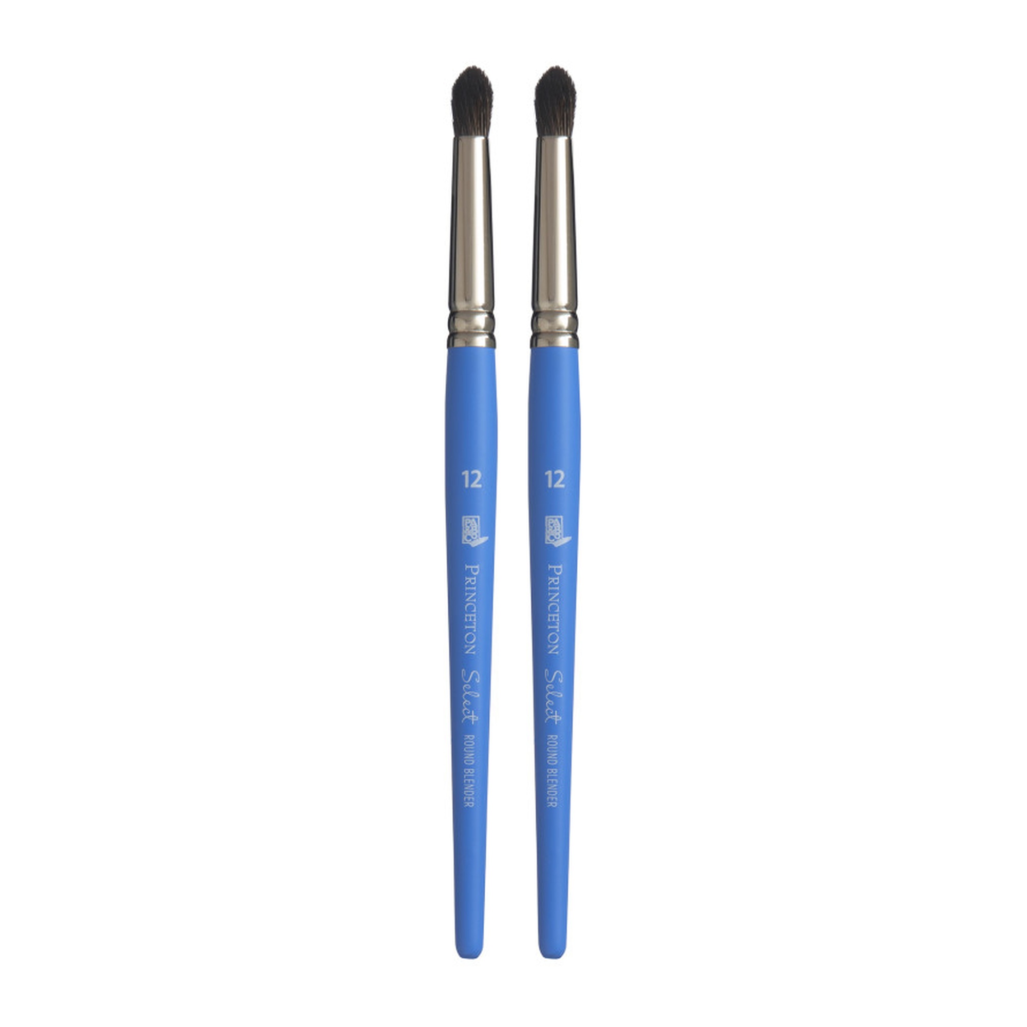 Size 12 Round Mixed Media Paint Brush Set, Jewel Blue, 2-Pack