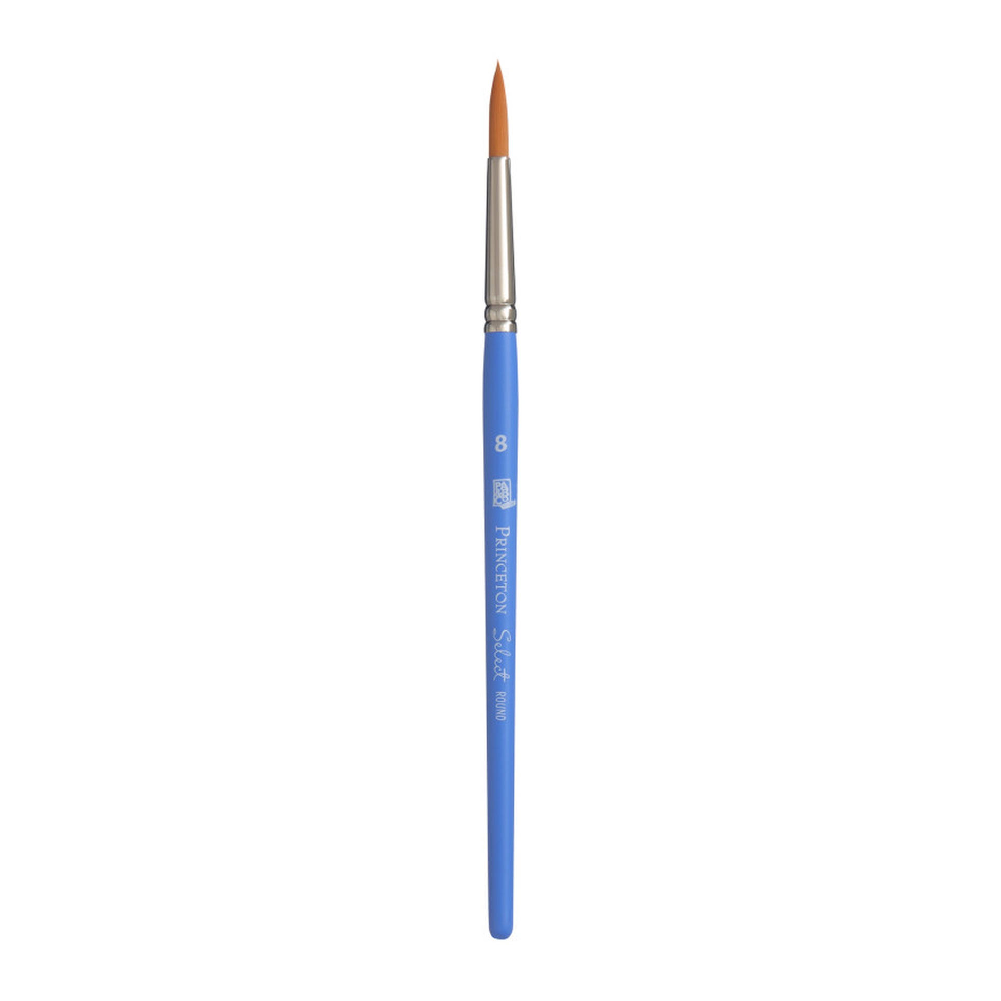Size 8 Round Synthetic Bristle Mixed Media Paintbrush, Jewel Blue