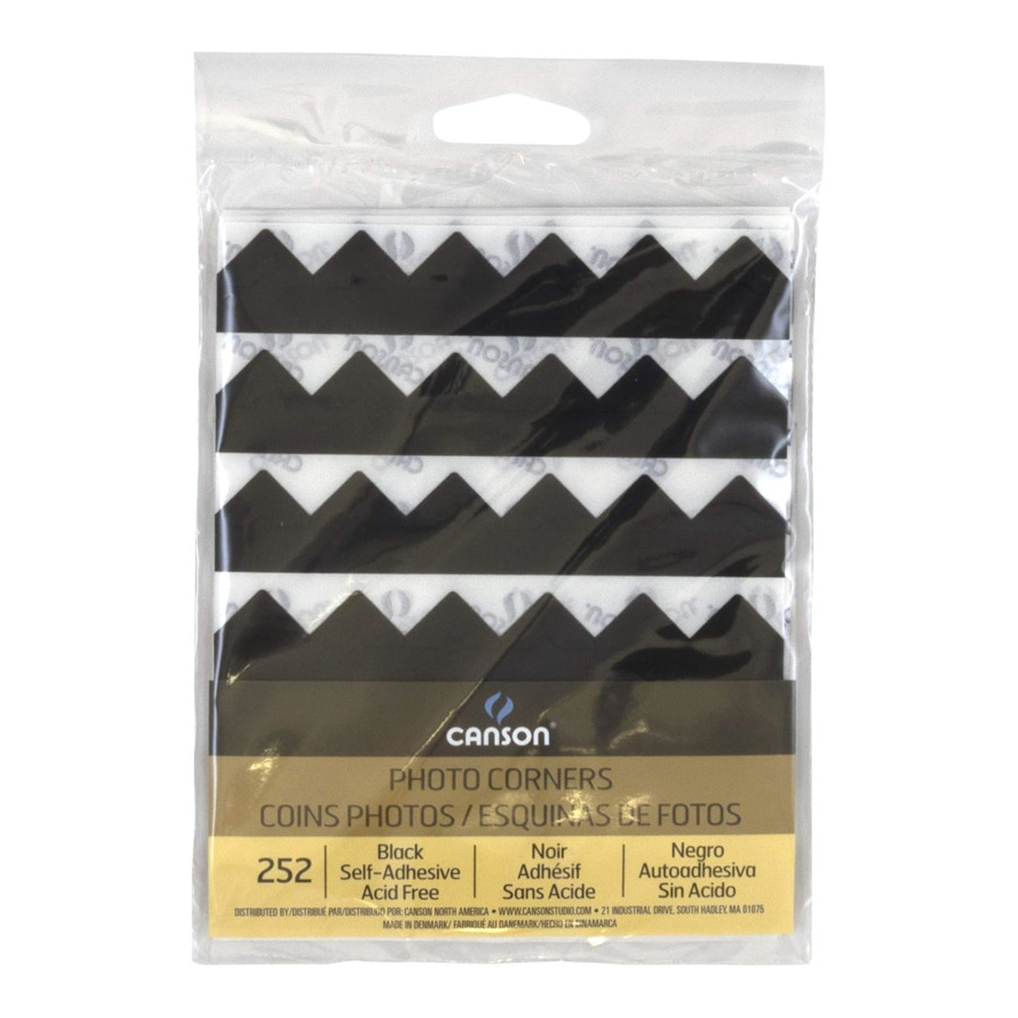 Black Self-Adhesive Photo Corners, 252 Pack