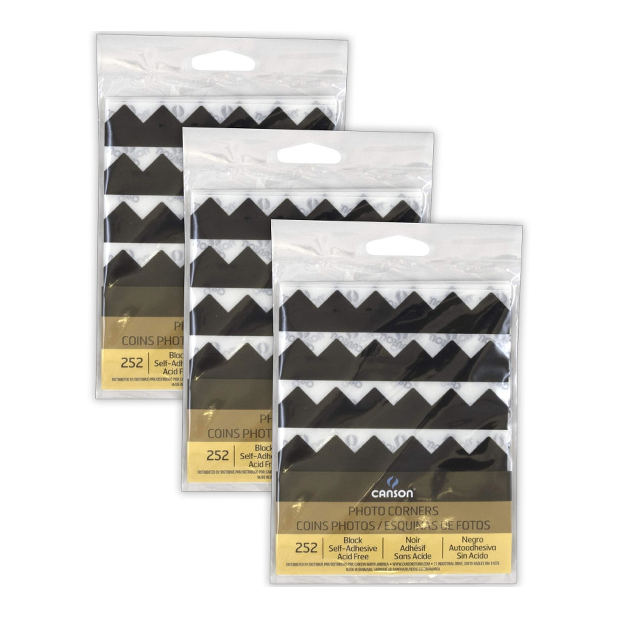 Black Self-Adhesive Photo Corners, 756 Count