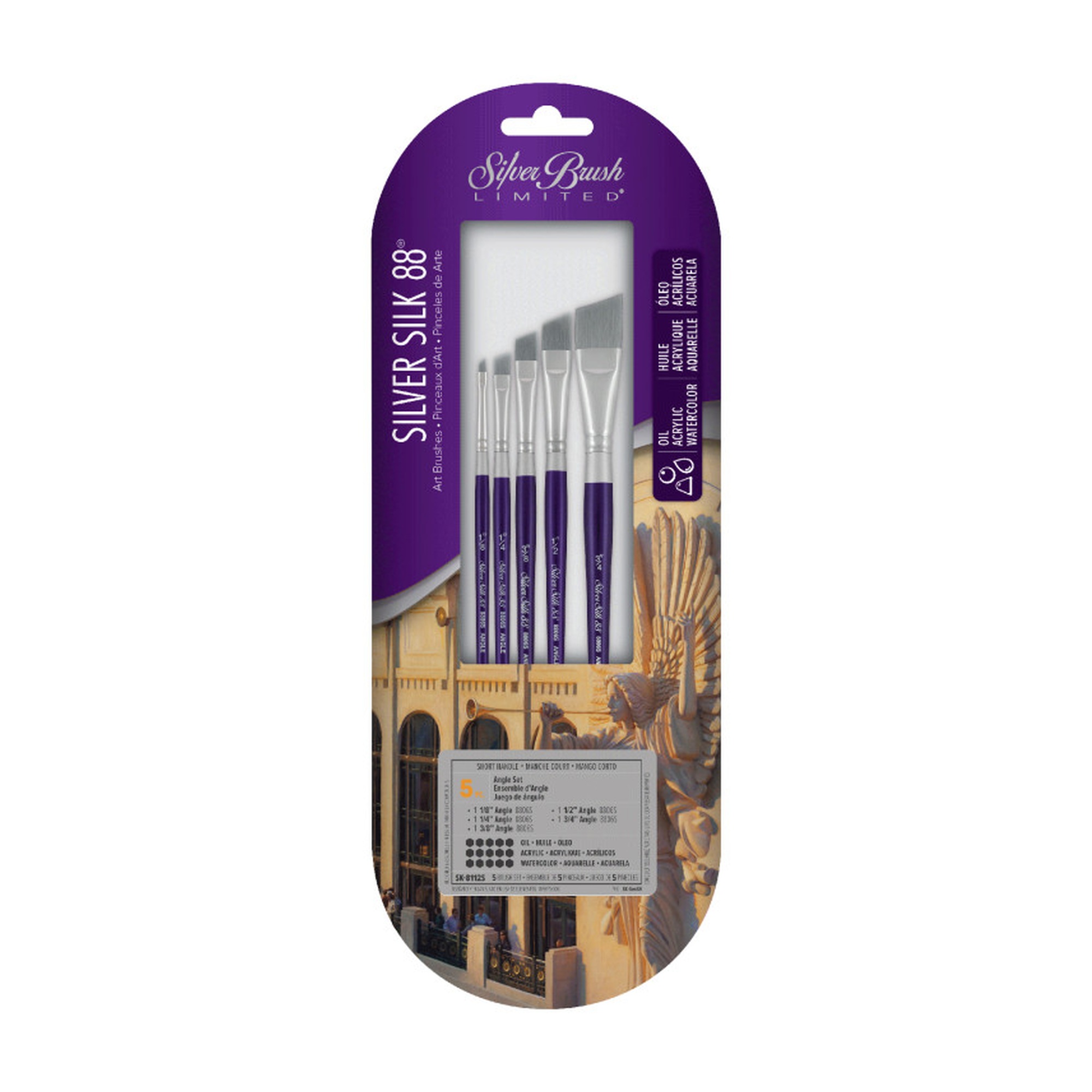 5-Piece Synthetic Angle Brush Set