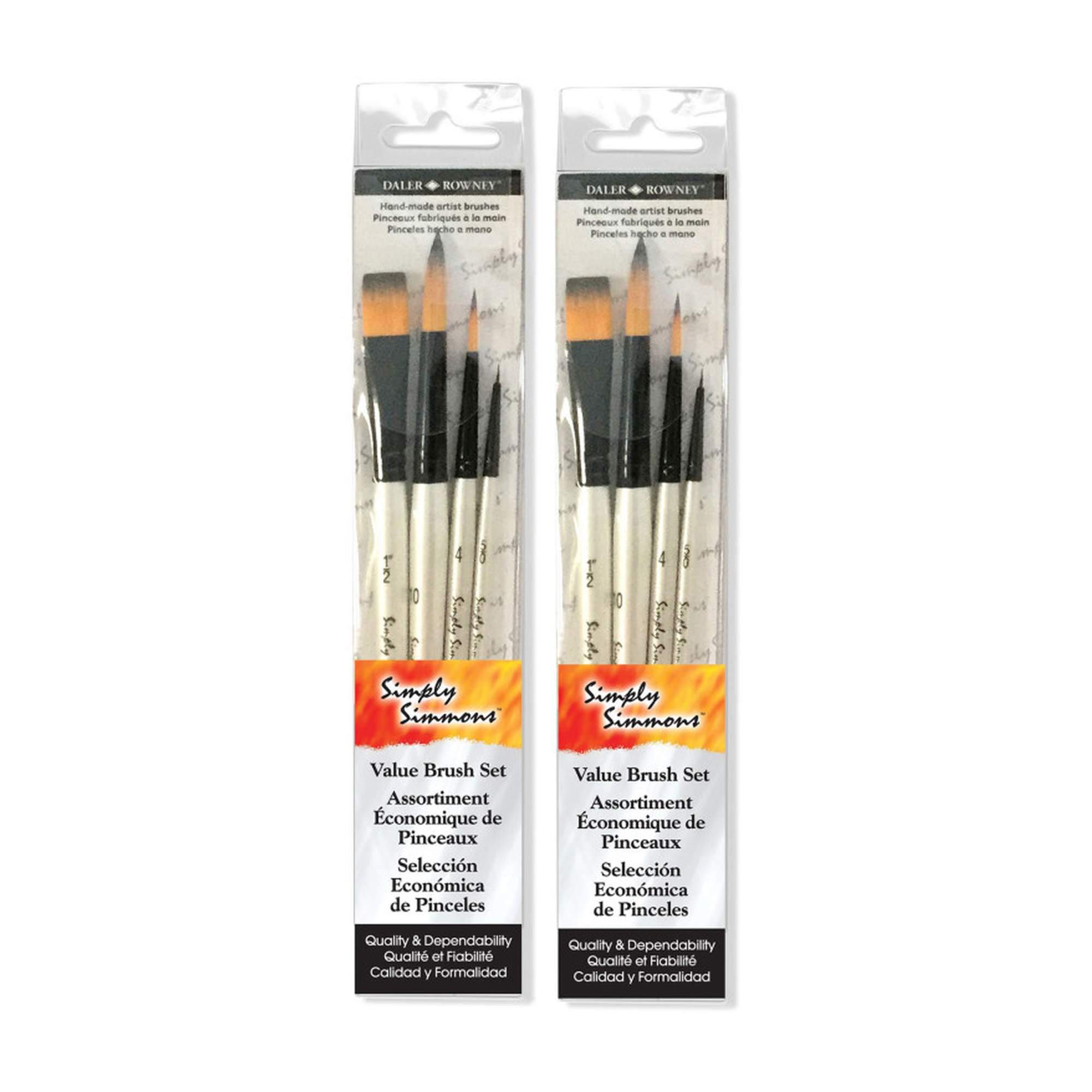 Synthetic Watercolor Brush Set, 2 Sets