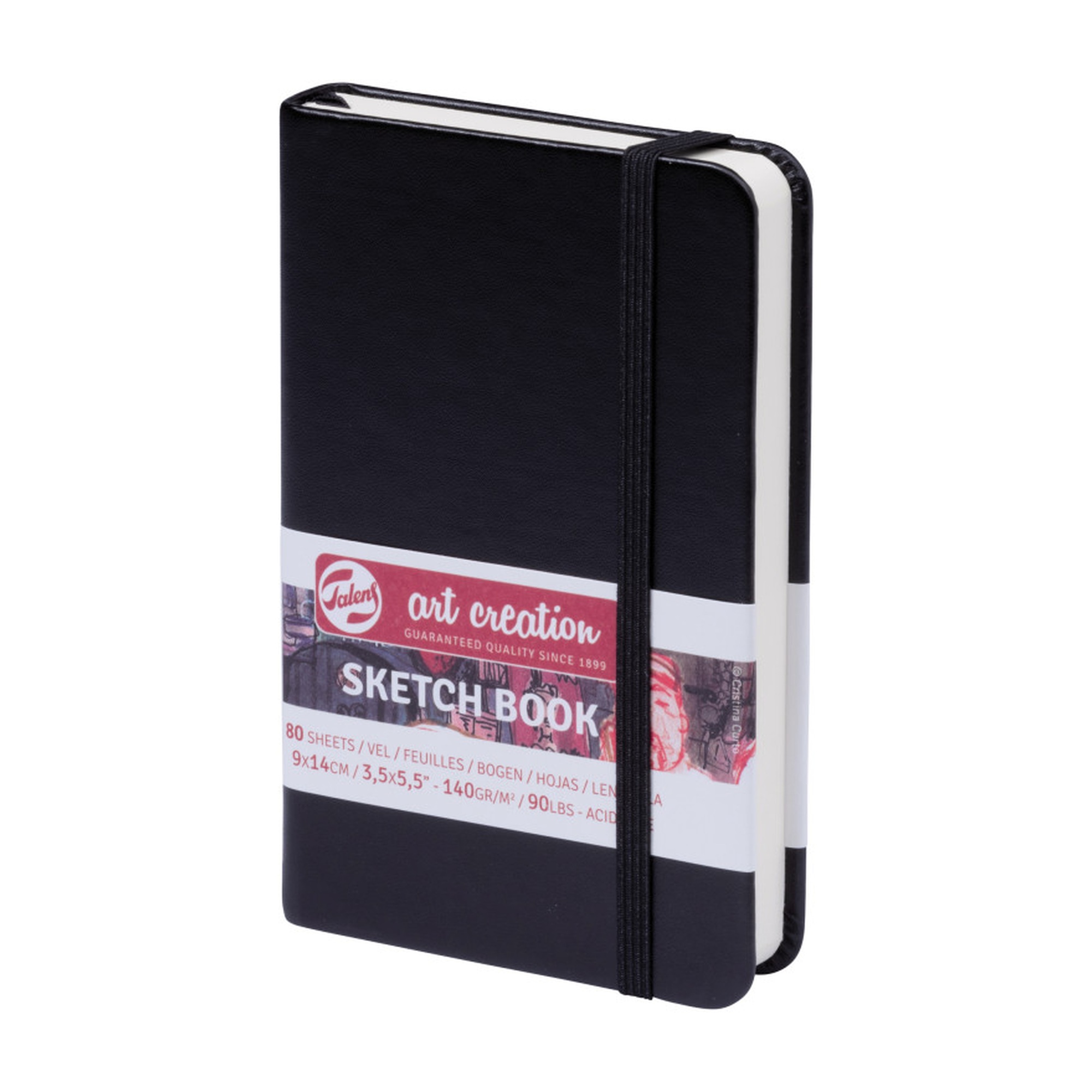 Black Cover Sketchbook, 80 Sheets, 3.5 in. x 5.5 in.