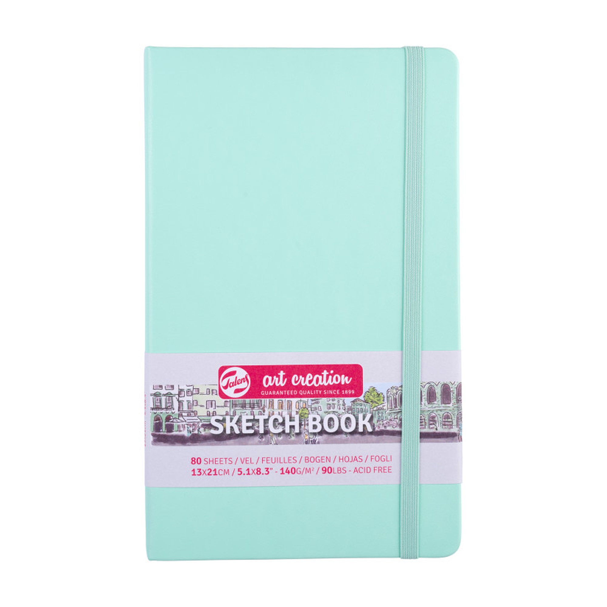 Hardbound Sketchbook, Fresh Mint Cover, 5.1 x 8.3 in., 80 Sheets