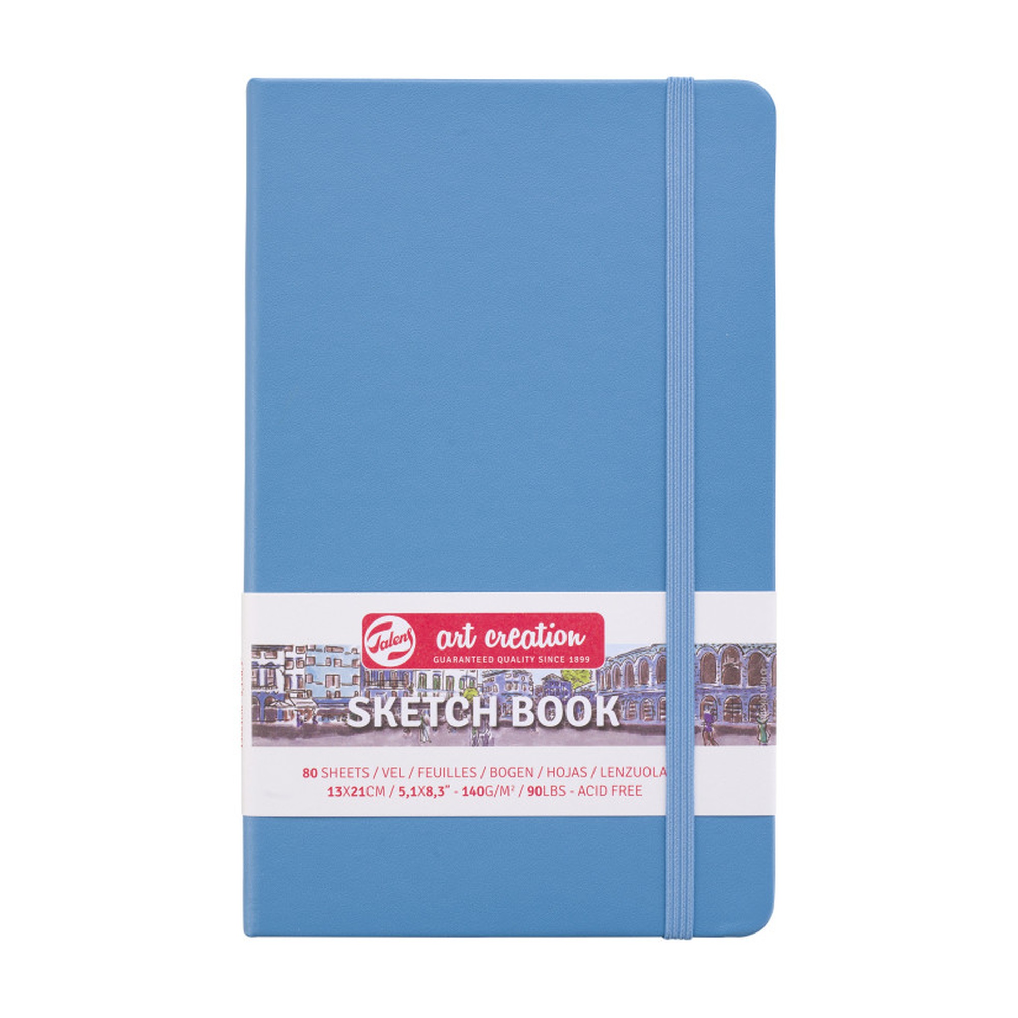 Lake Blue Hard-Bound Sketchbook, 80 Sheets, 5.1 x 8.3 in.
